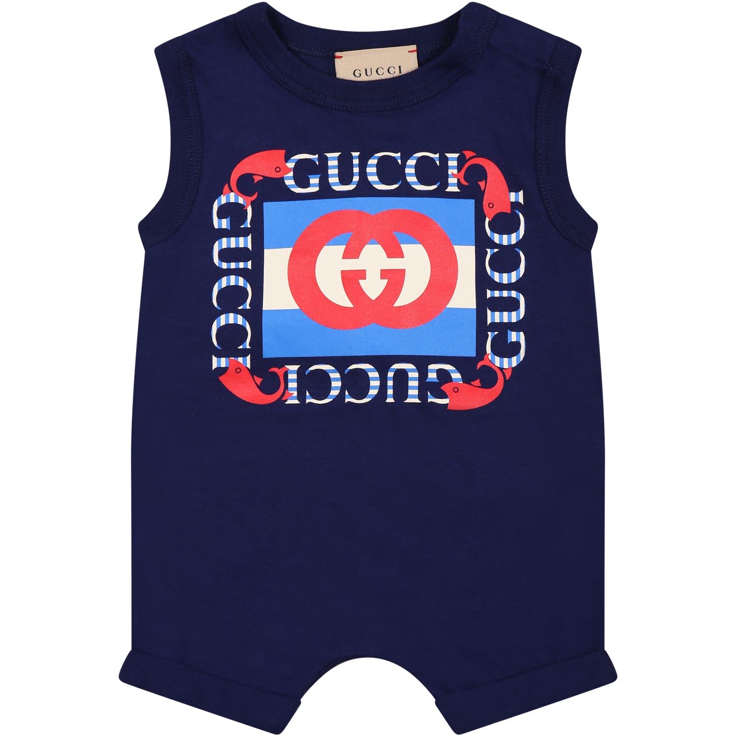 Shop Gucci Blue Set For Babies With Vintage  Logo