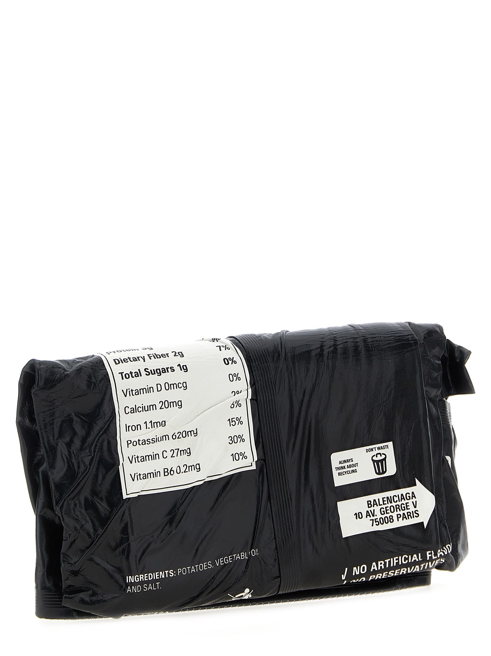 Balenciaga Black Chips Clutch