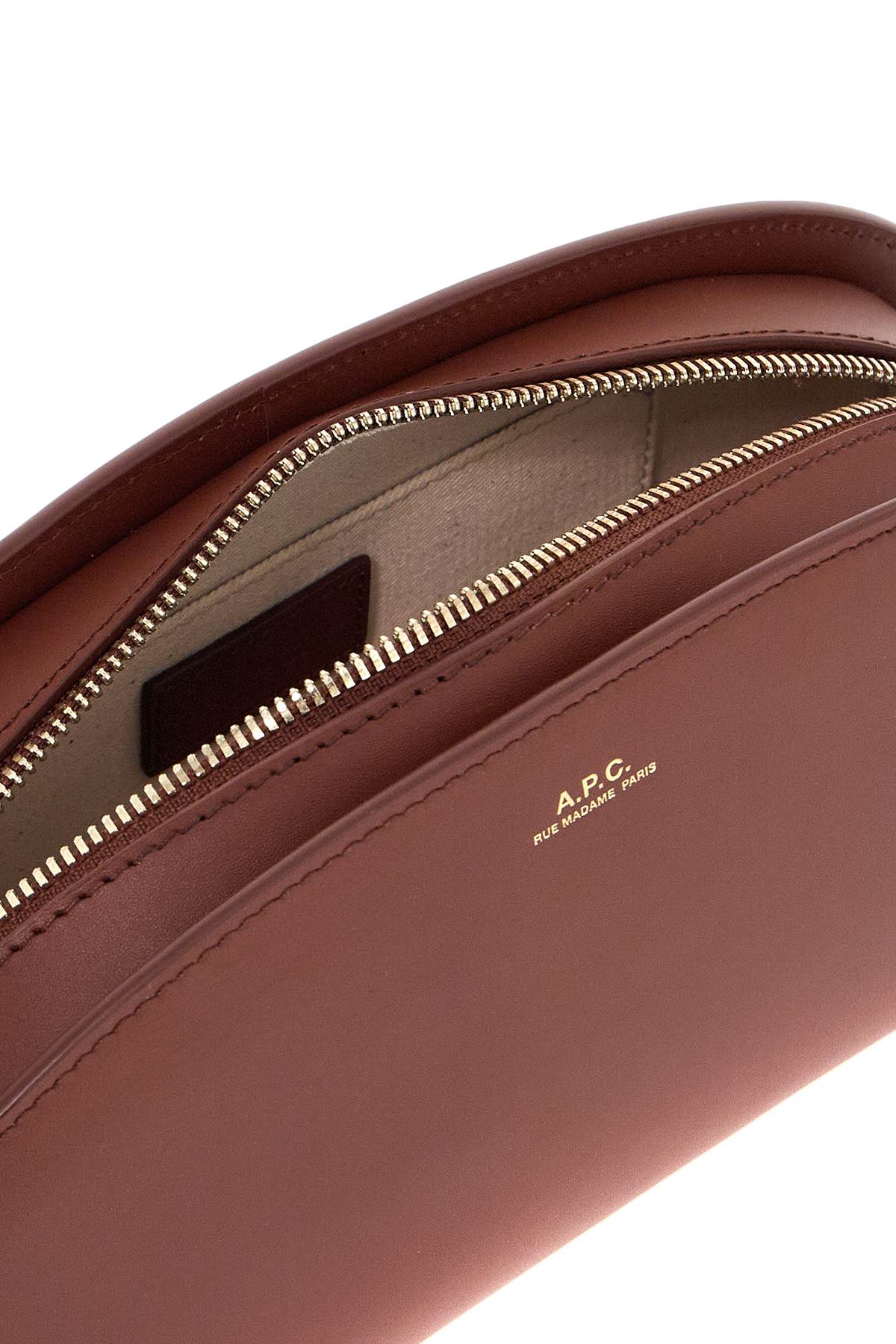 Apc Demi-lune Shoulder Bag In Brown