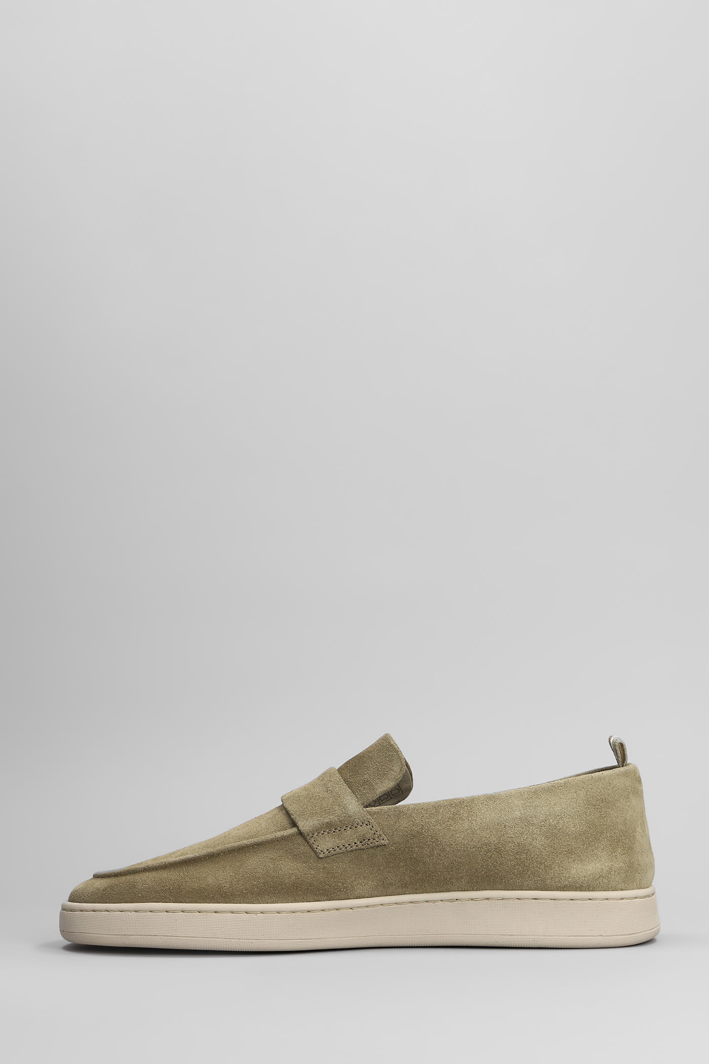 Officine Creative Herbie 001 Loafers In Green Suede