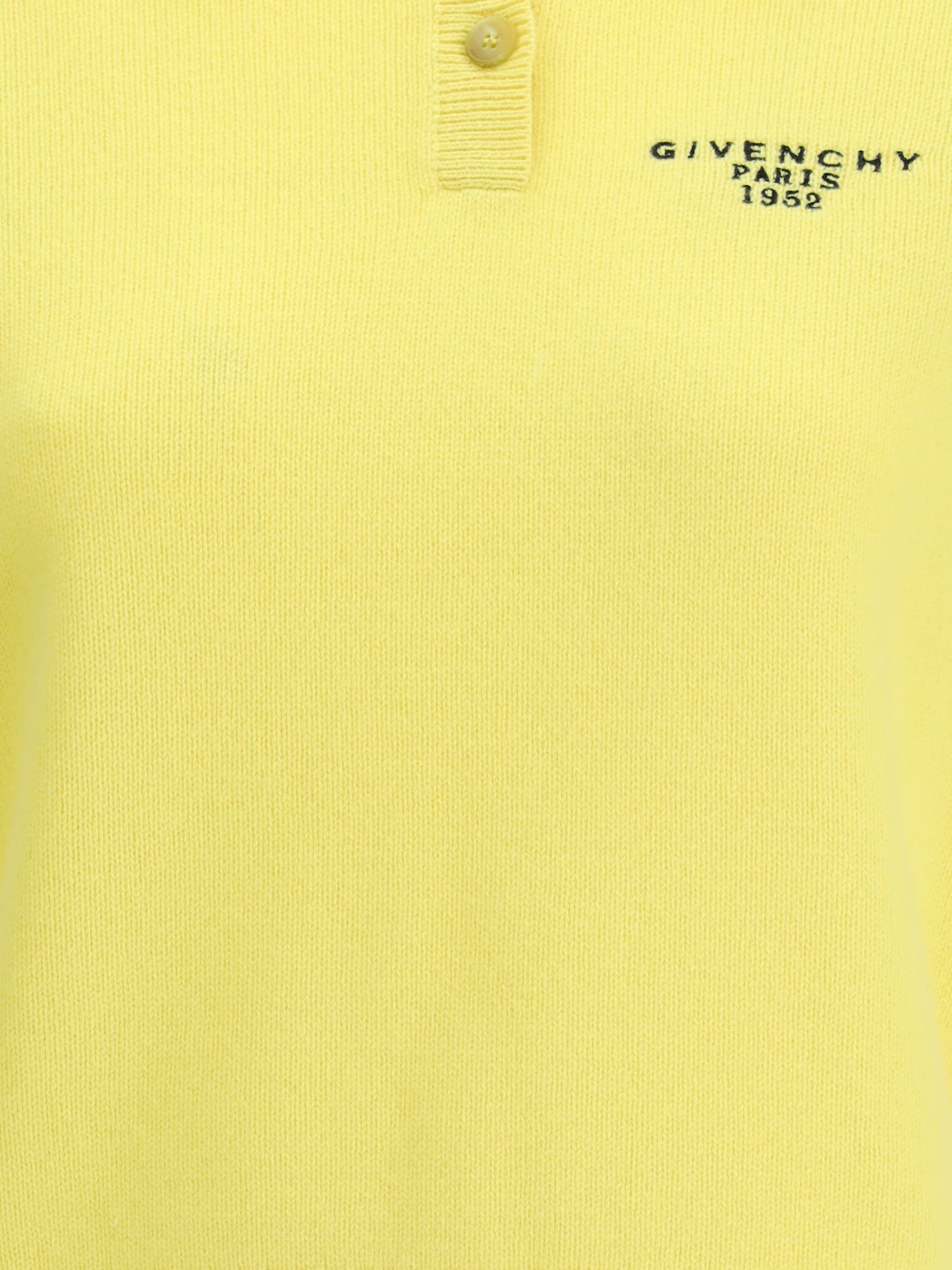 Givenchy Short Sleeve Polo In Yellow