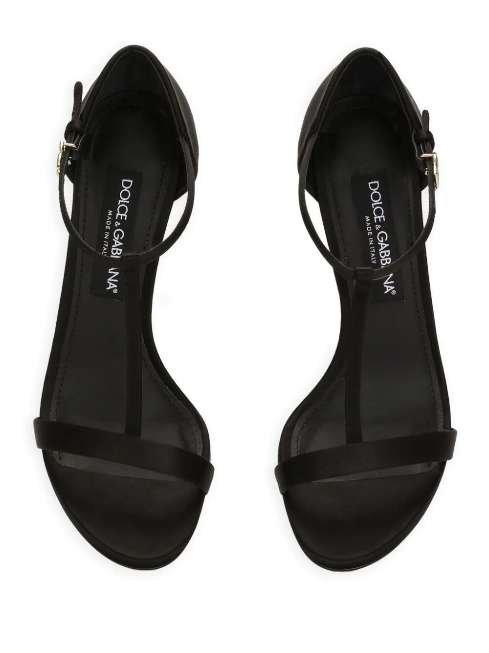 Shop Dolce & Gabbana Sandali Raso In Nero