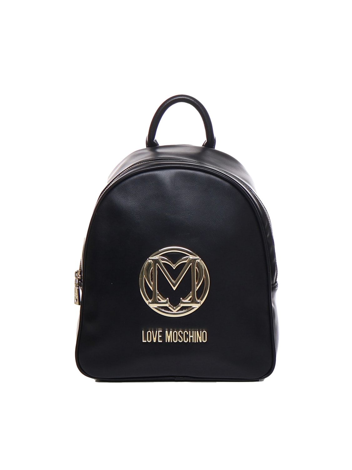 LOVE MOSCHINO LEATHER BACKPACK WITH LOGO