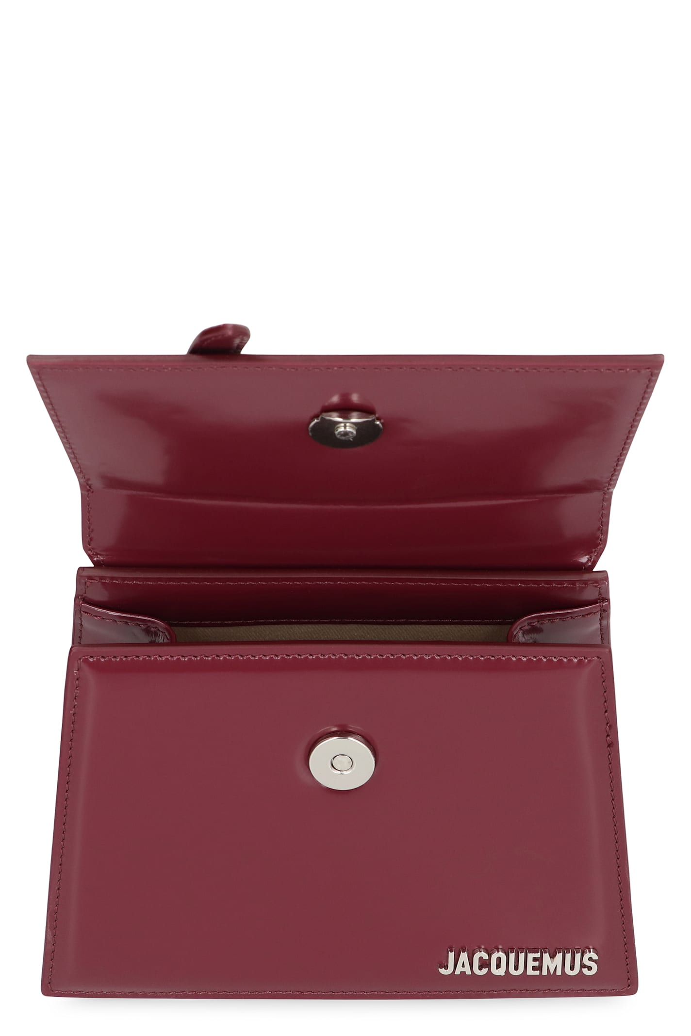 Jacquemus Womens Burgundy Medium Chiquito Buckle Leather Top-handle Bag In Purple