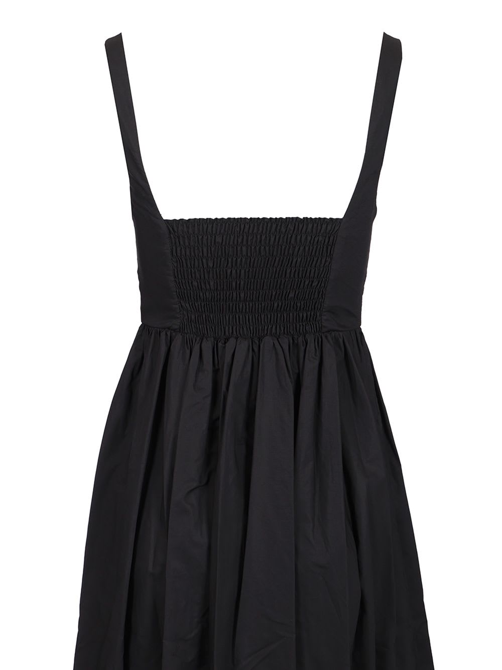 Shop Matteau Poplin Midi Dress In Black