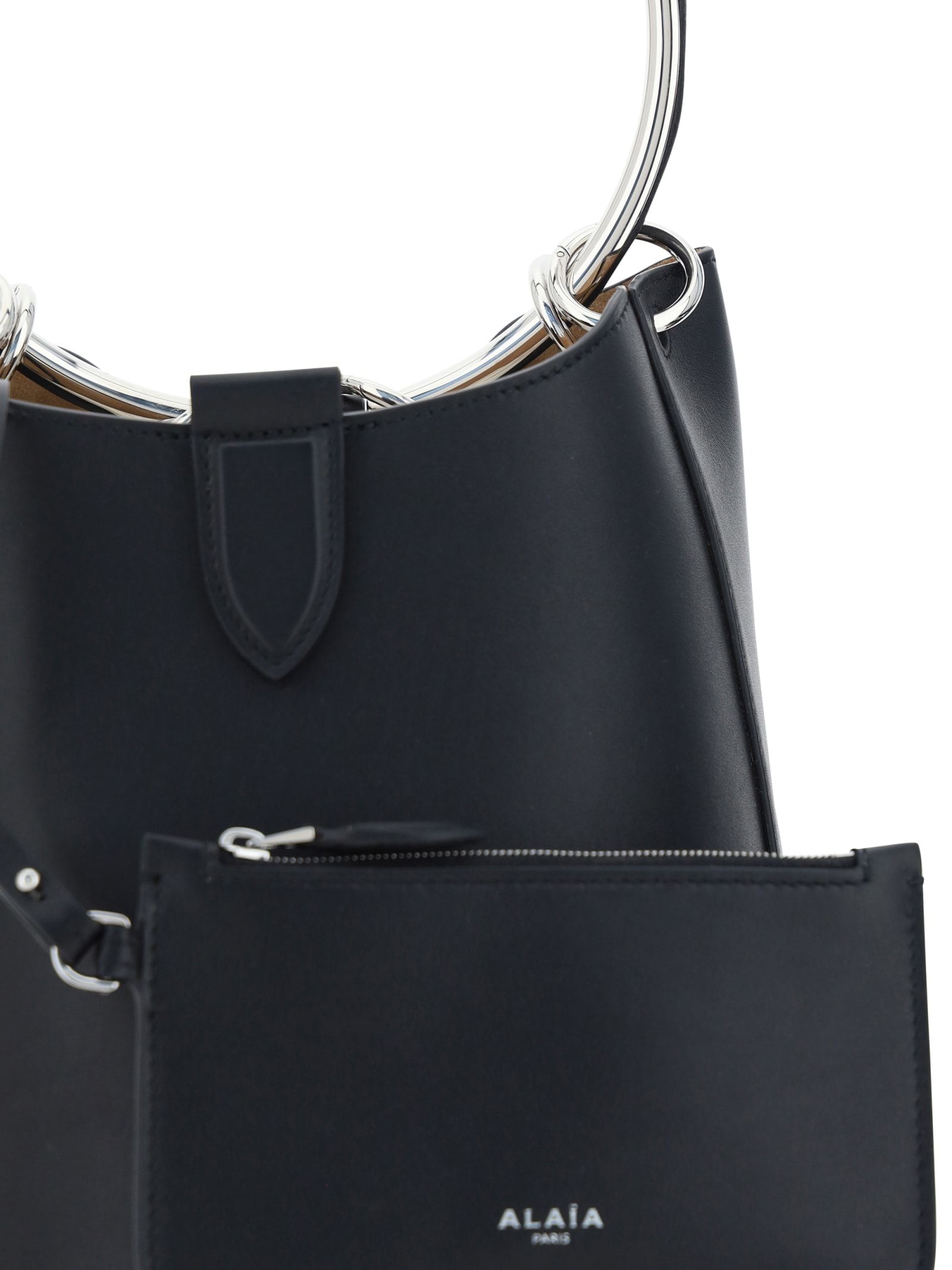 Shop Alaïa Medium Ring Bucket Bag In Noir