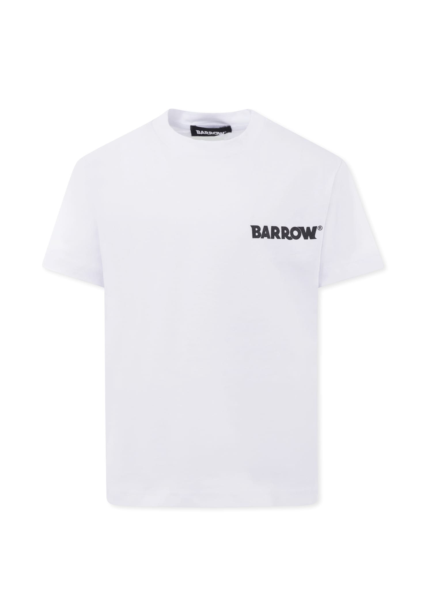 Barrow White T-shirt For Kids With Smiley In White
