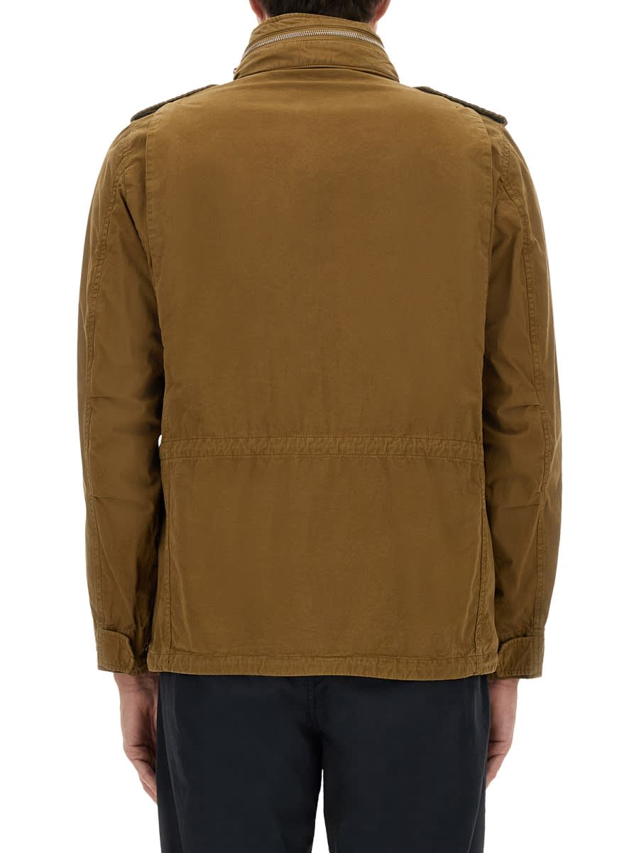 Aspesi Men's Jacket With Logo In Stone