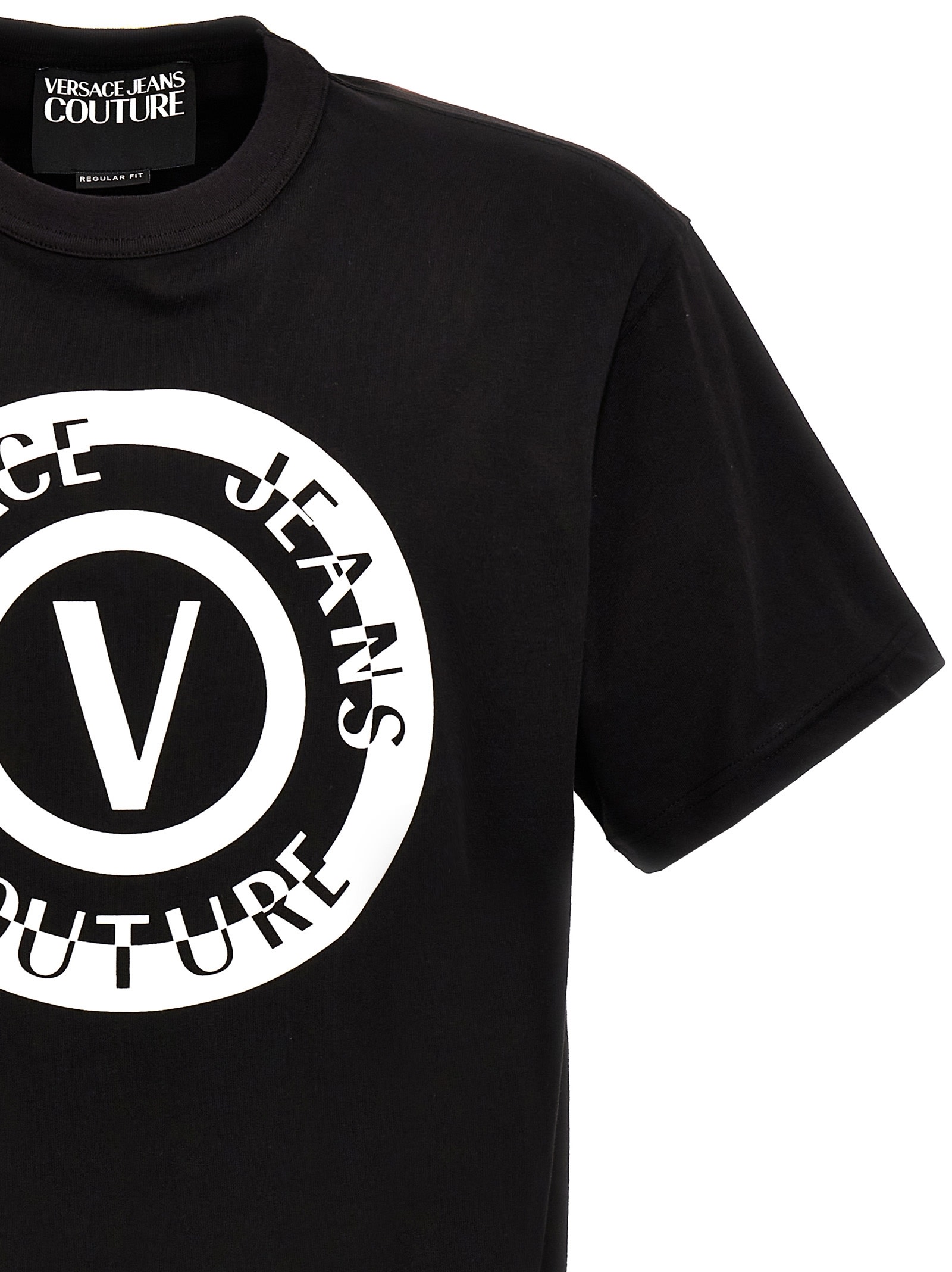 Shop Versace Jeans Couture Vemblem T-shirt In Black