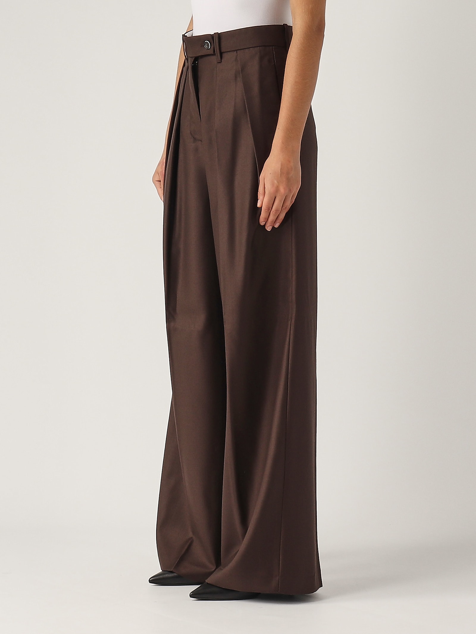 Shop Nine In The Morning Sandra Trousers In Cioccolato