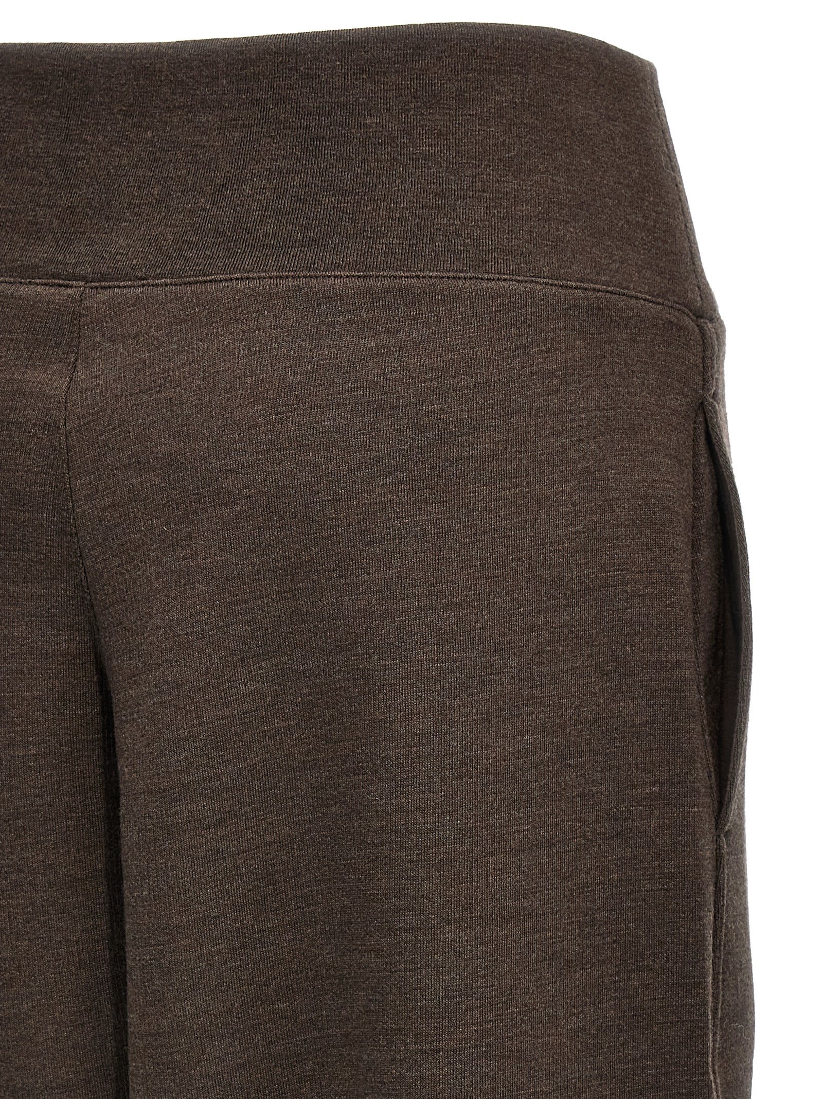 Shop Lemaire Wool Joggers In Brown