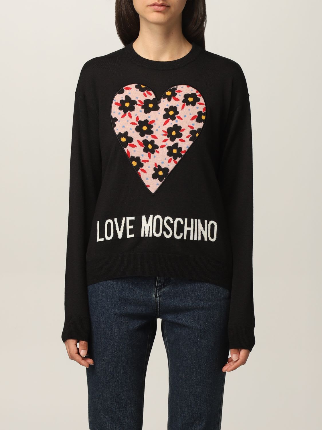 Love Moschino Sweater Love Moschino Sweater In Wool Blend With Heart