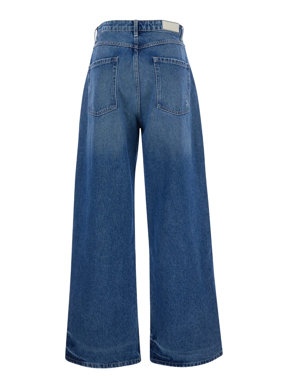Icon Denim Poppy Blue Jeans With Medium Rise And Logo Patch On The Rear In Denim Woman In Blue