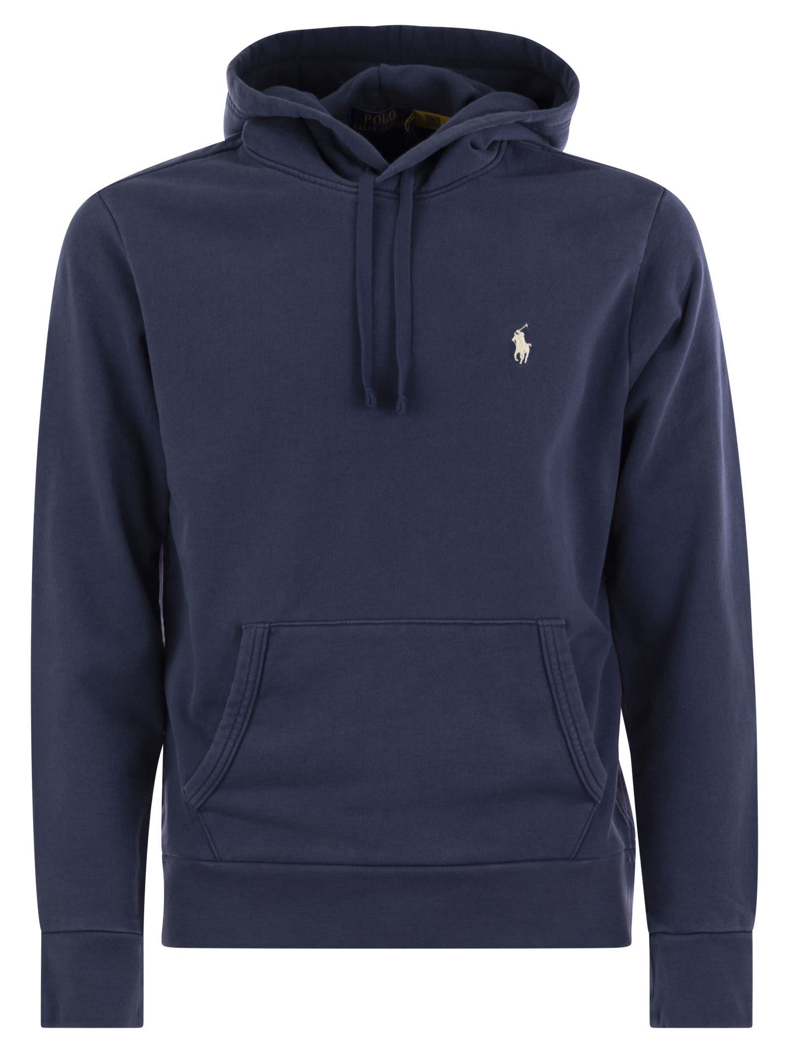 Shop Polo Ralph Lauren Hooded Sweatshirt Rl In Navy