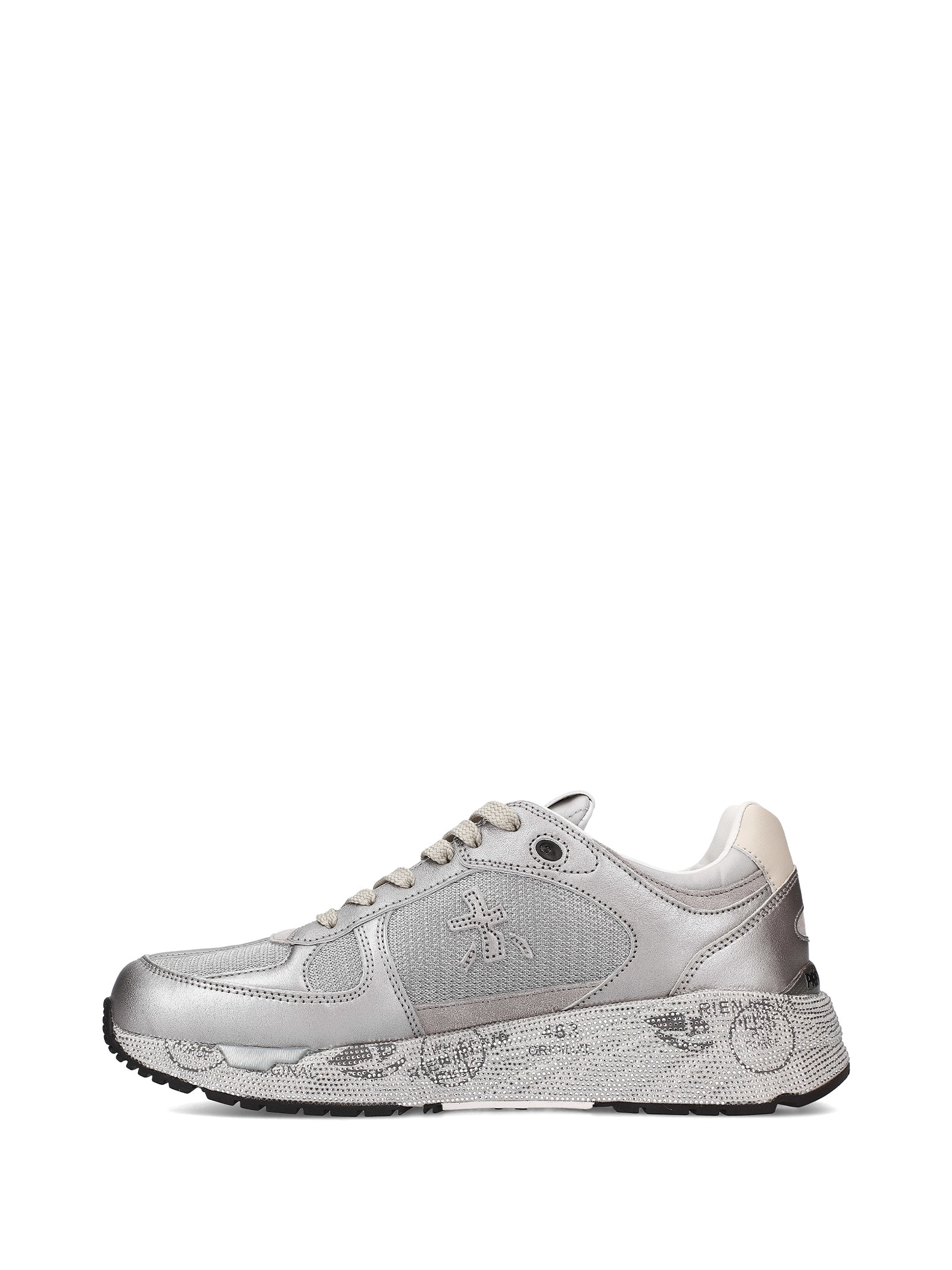 WHITE PREMIATA SNEAKER MASE 7093 SILVER 