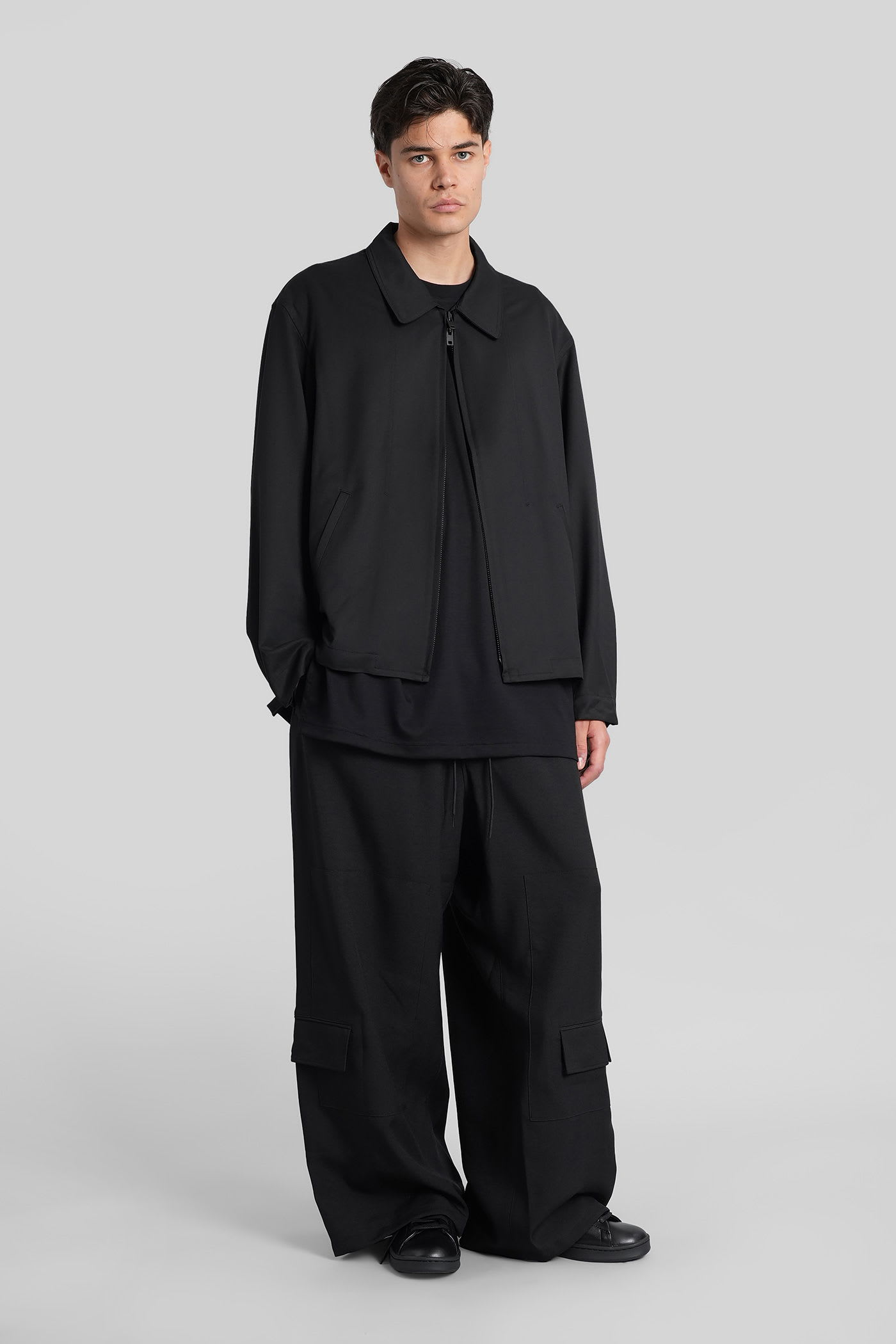 Y-3 Ref W Blouson Polyester And Wool Jacket In Black