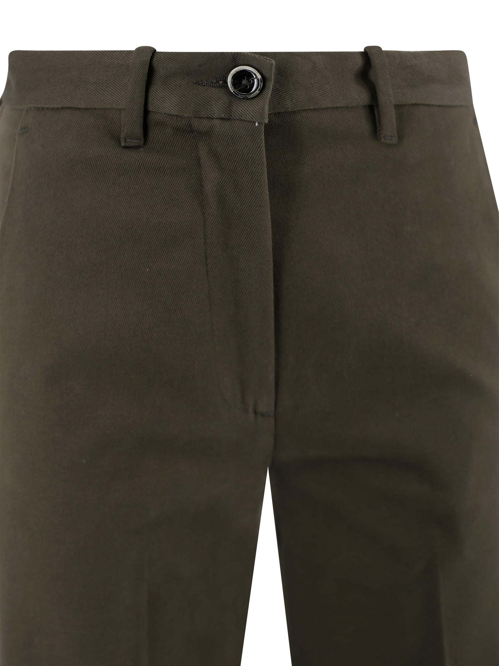 Nine In The Morning Mid-rise Trousers In Brown