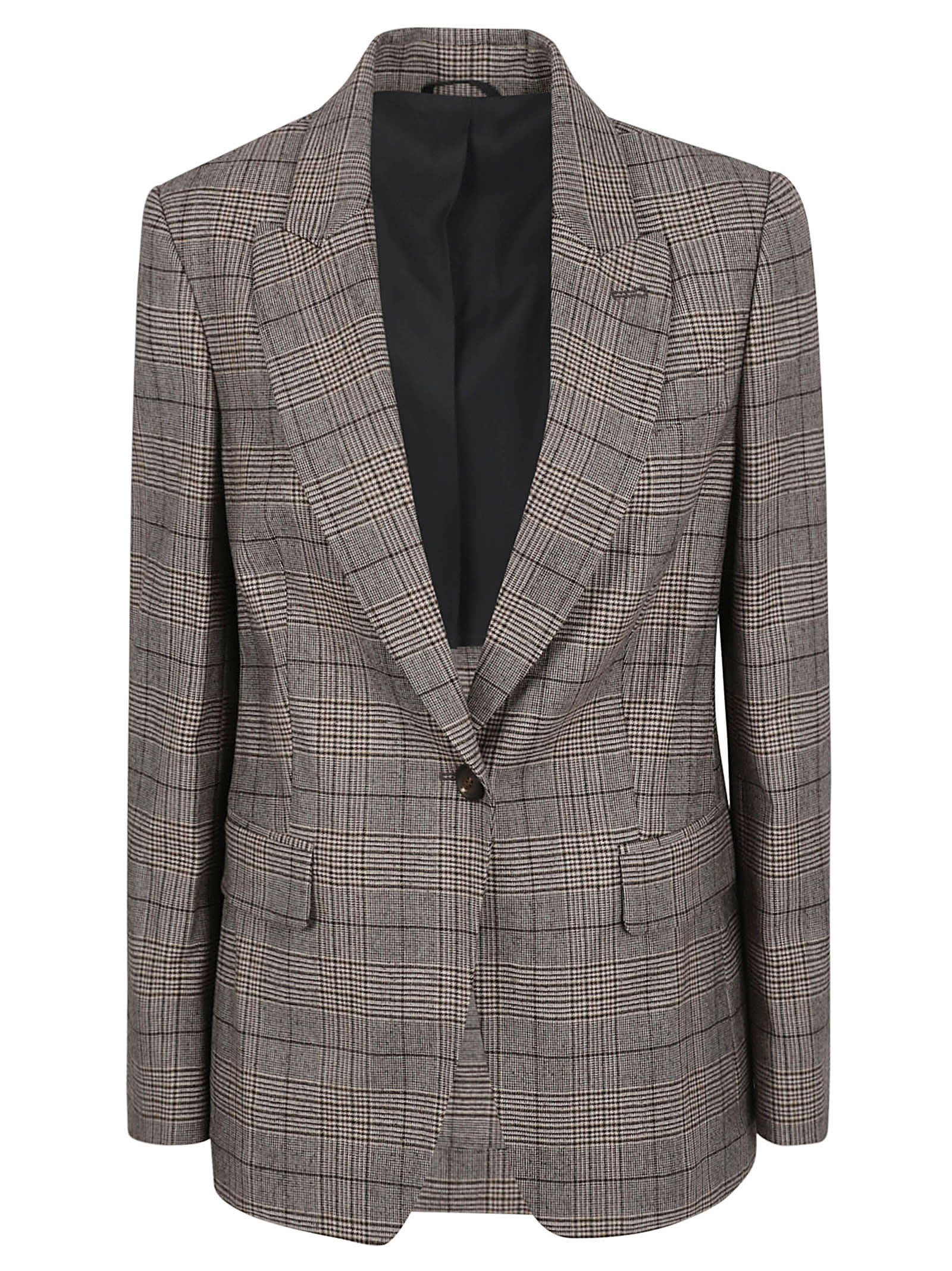 BRUNELLO CUCINELLI SUIT-TYPE CHECK BLAZER 