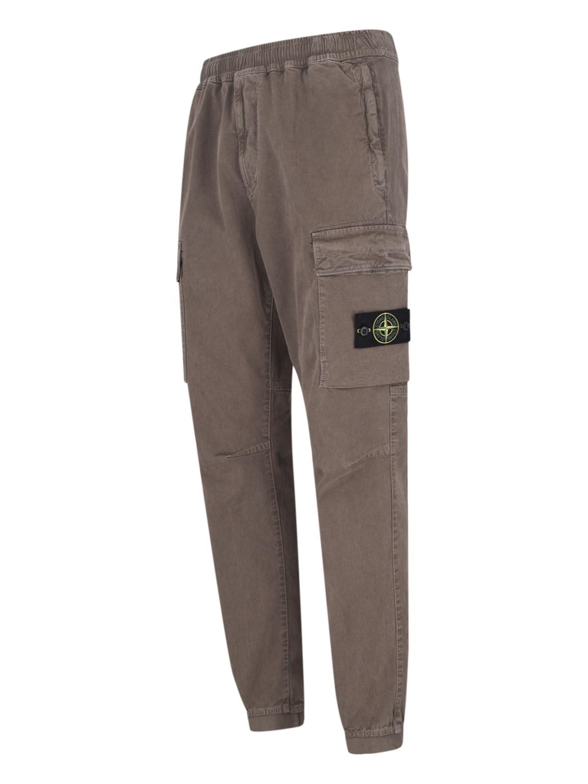 Shop Stone Island Cargo Pants In Marrone