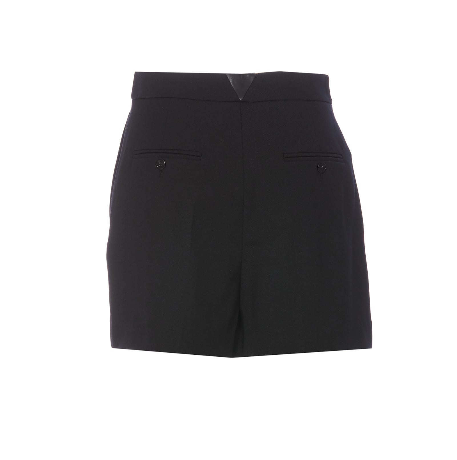 Shop Pinko Tailored Wool Twill Shorts With Crease In Black