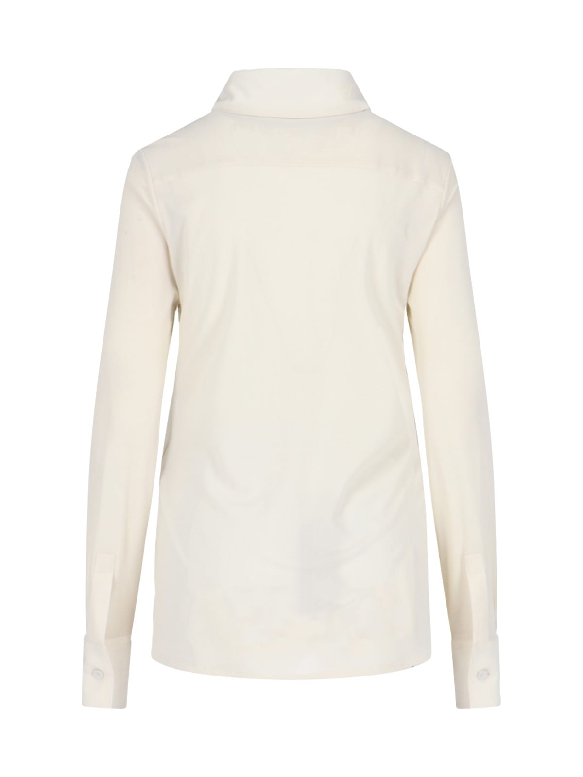 Shop Jil Sander Silk Shirt In White