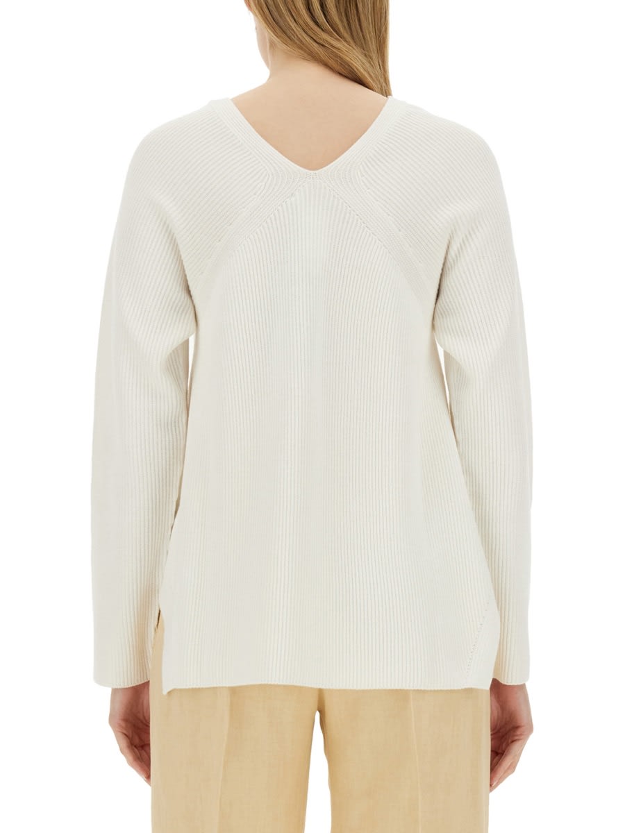 Shop Fabiana Filippi V-neck Sweater In White