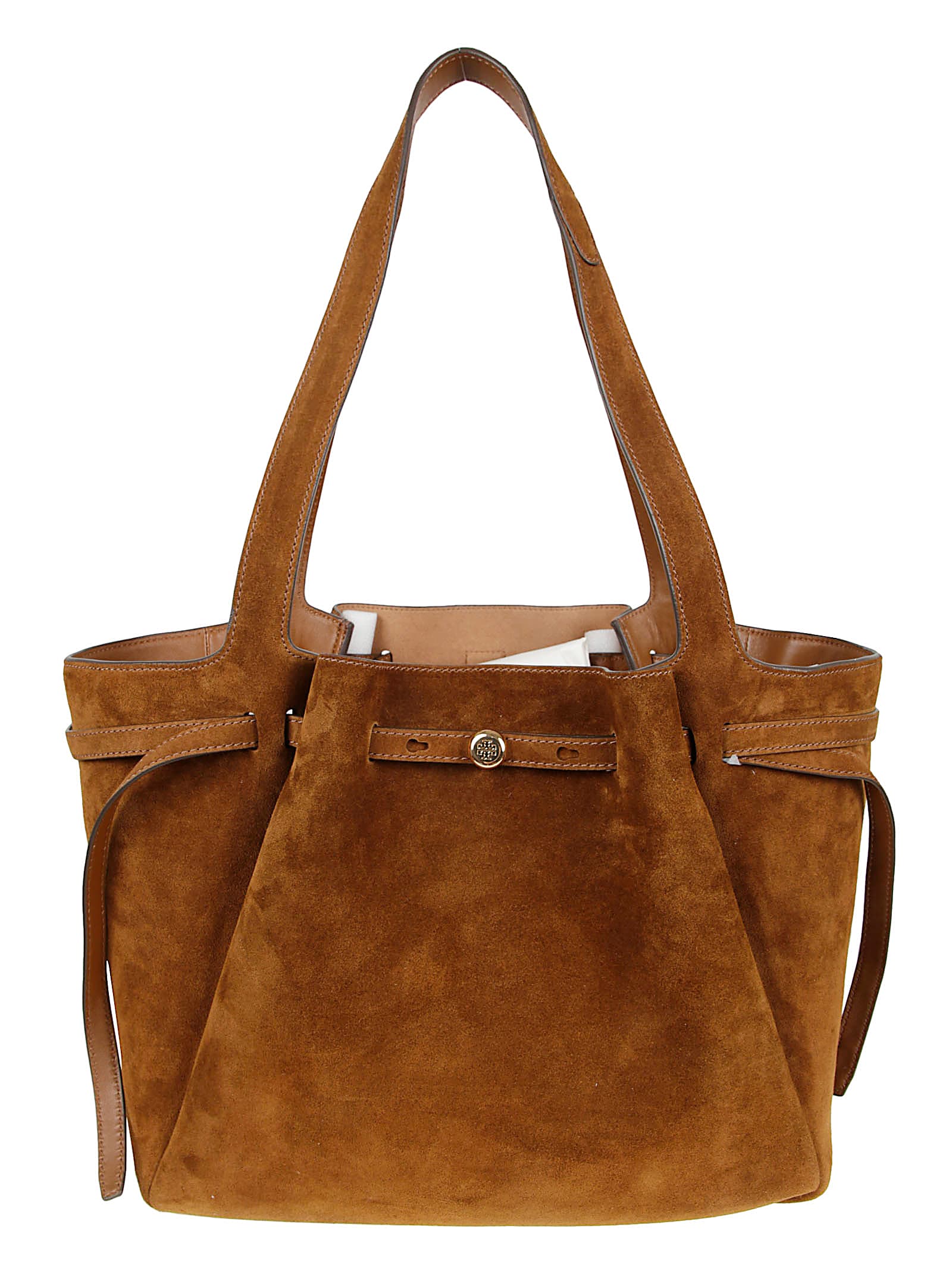 Tory Burch Romy Leather Tote Bag In Brown