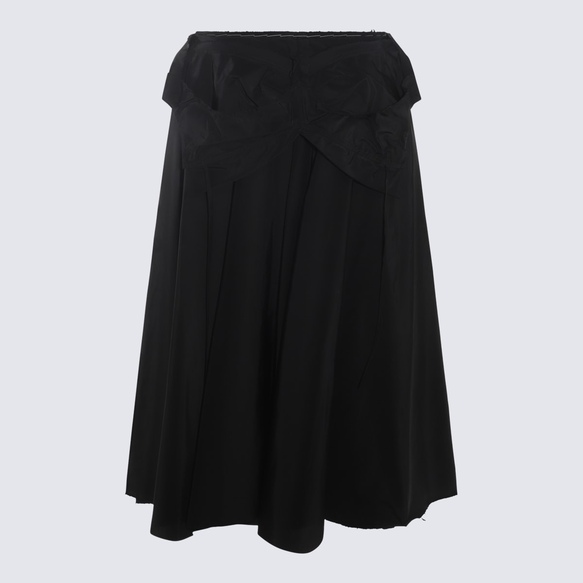 Shop Maison Margiela Black Midi Skirt