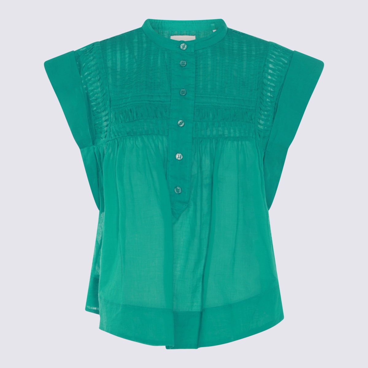 Marant Etoile Green Cotton Shirt In Emerald