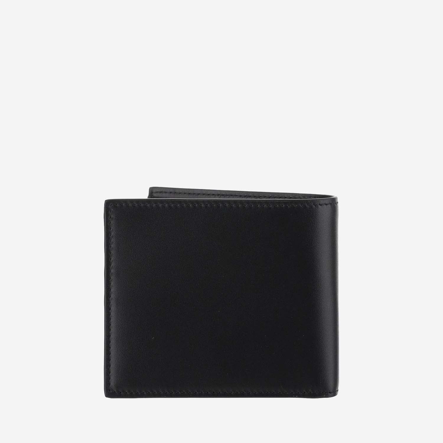 Shop Dolce & Gabbana Calfskin Bifold Wallet With Logo In Black