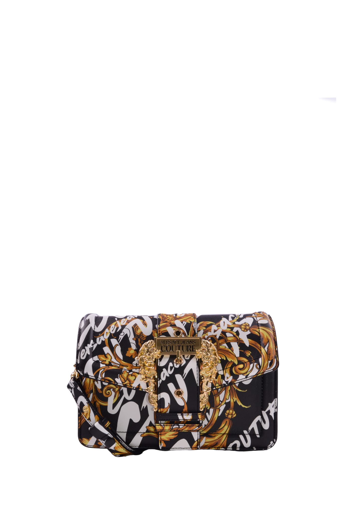 Versace Jeans Couture Bag With Black-gold Brush Logo