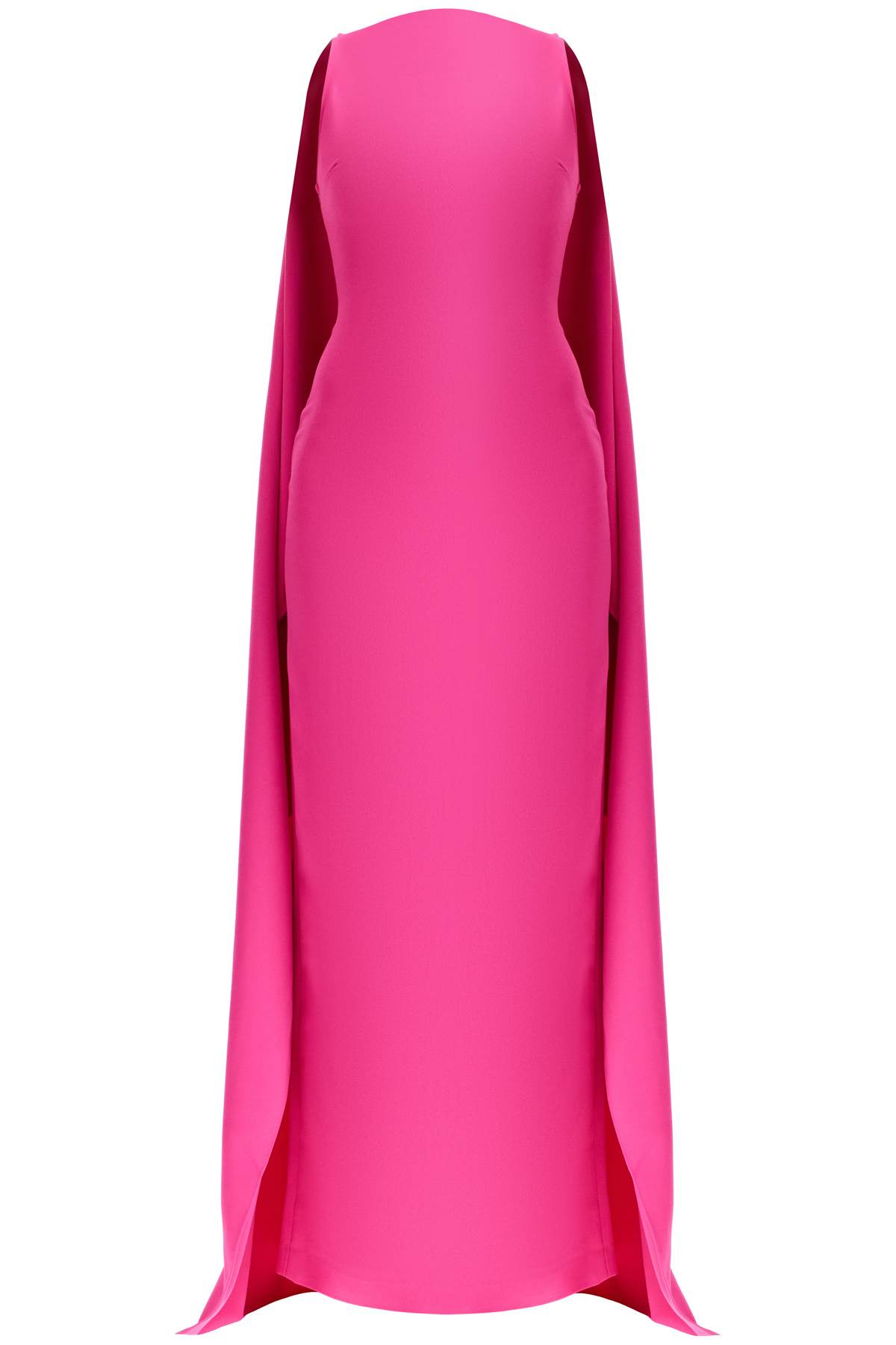 Shop Solace London Kaila Long Dress In Pink (fuchsia)