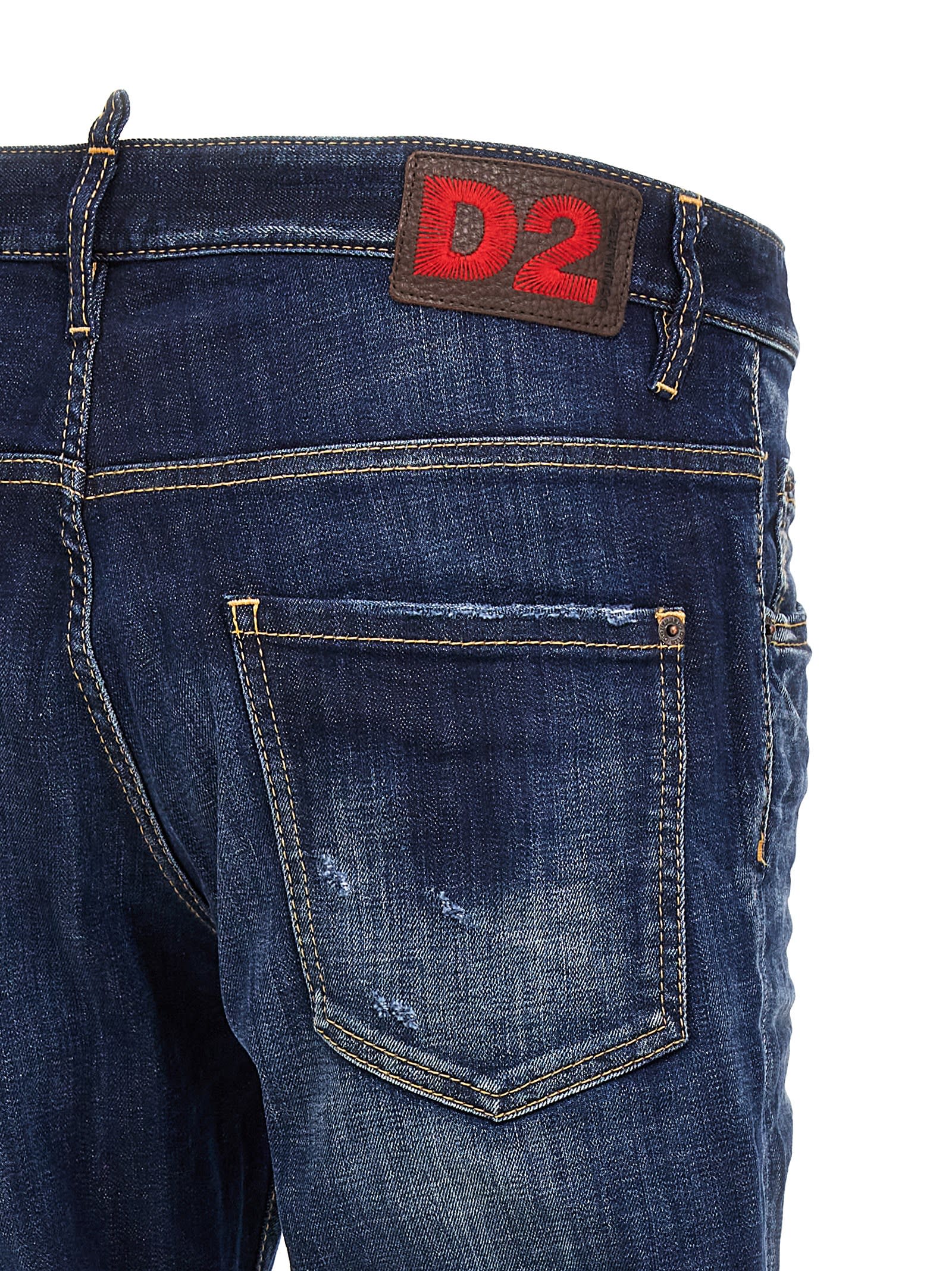 Shop Dsquared2 Skater Jeans In Navy Blue