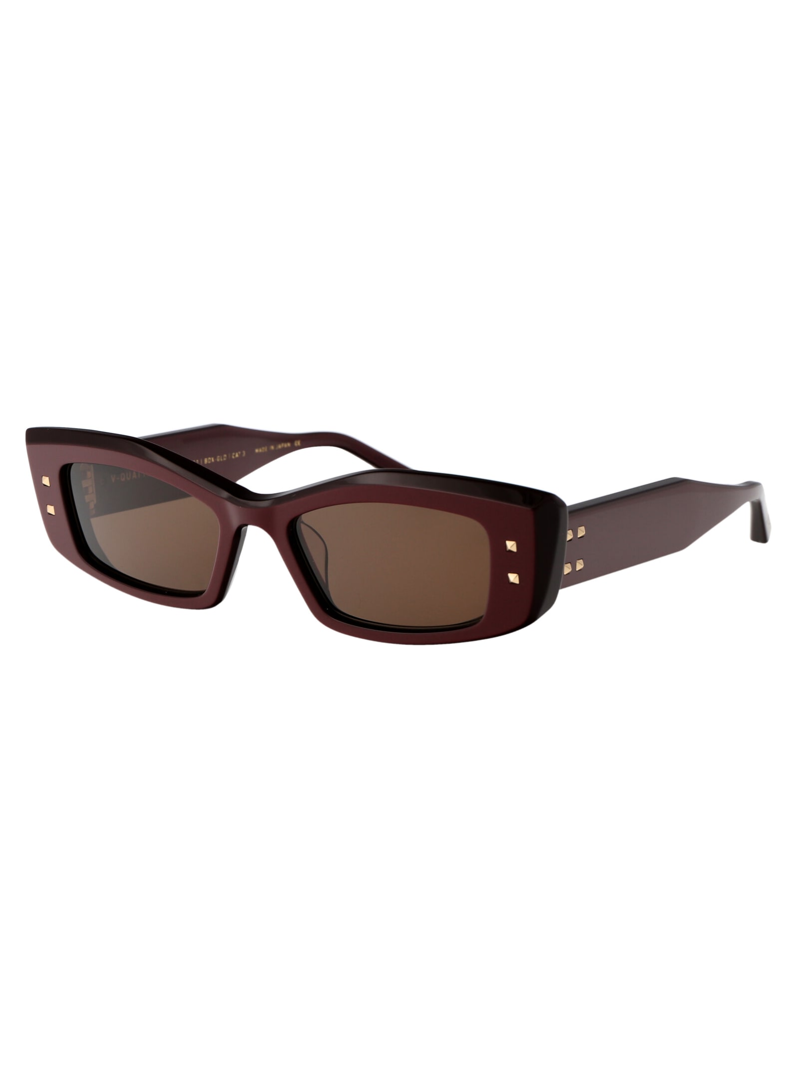 Shop Valentino V - Quattro Sunglasses In 109b Bdx - Gld