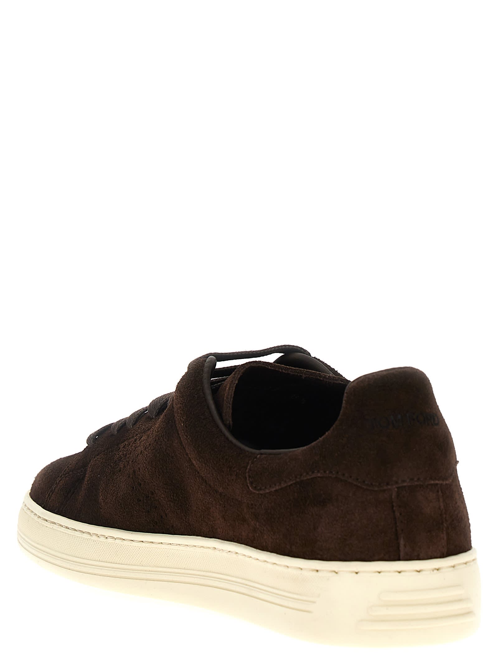 Shop Tom Ford Logo Suede Sneakers In Multicolor