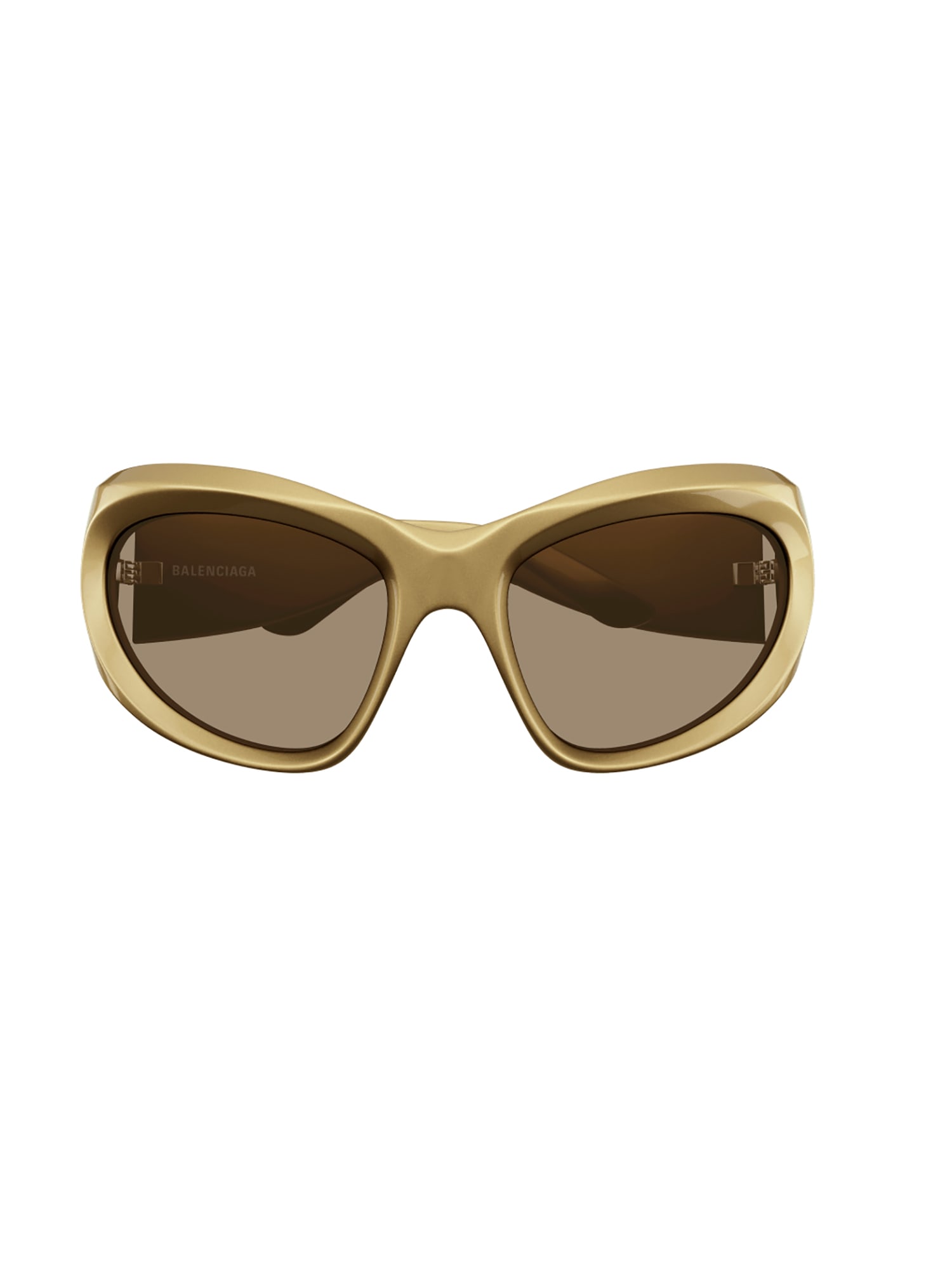 Shop Balenciaga Bb0228s Sunglasses In Gold Gold Brown