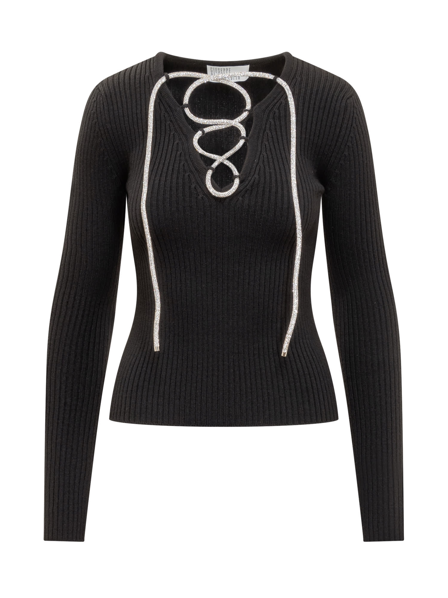 Shop Giuseppe Di Morabito Rhinestones Shirt In Black