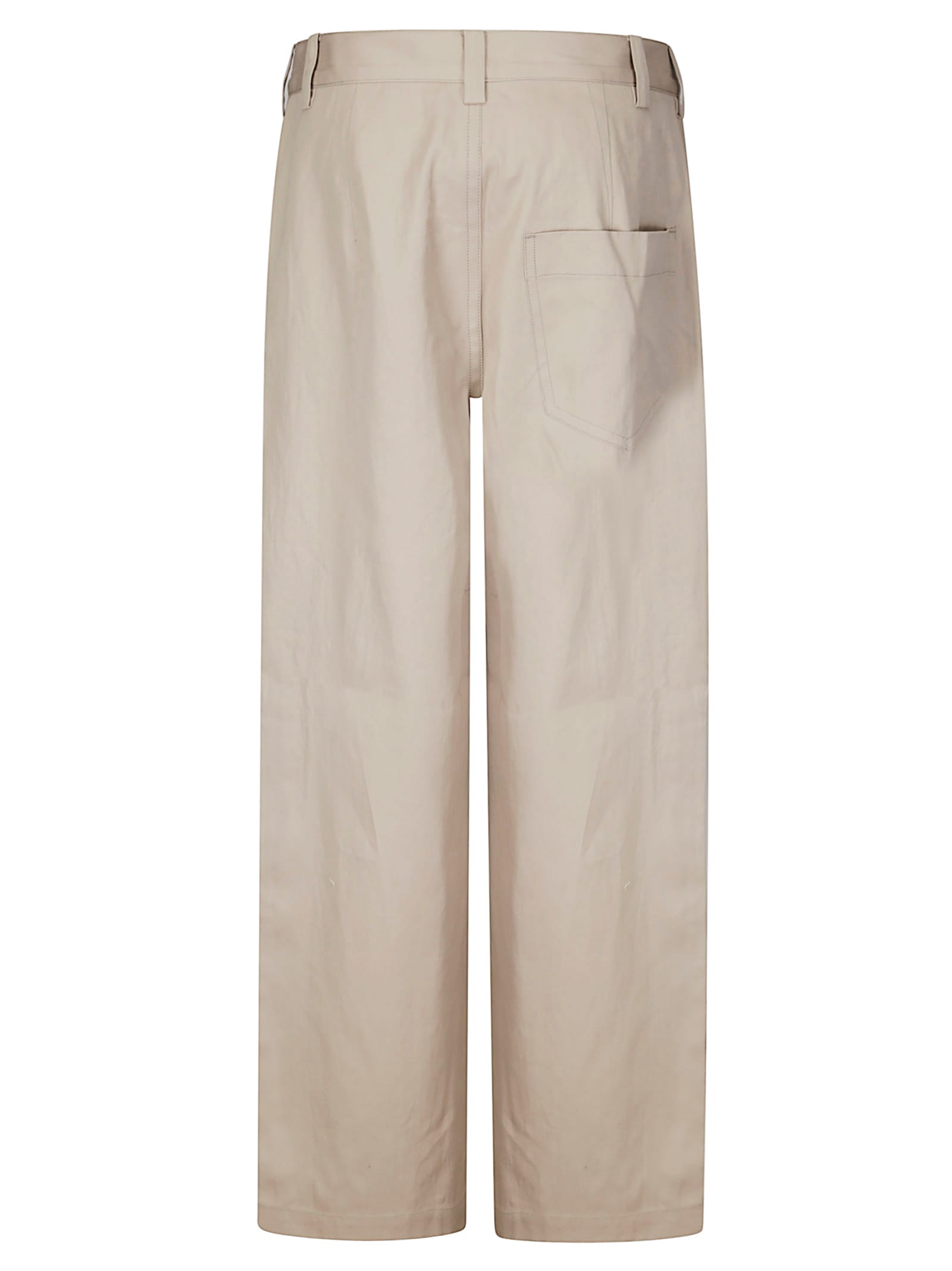 Sofie D'hoore Hammered Cotton Trousers With Straight-leg Silhouette