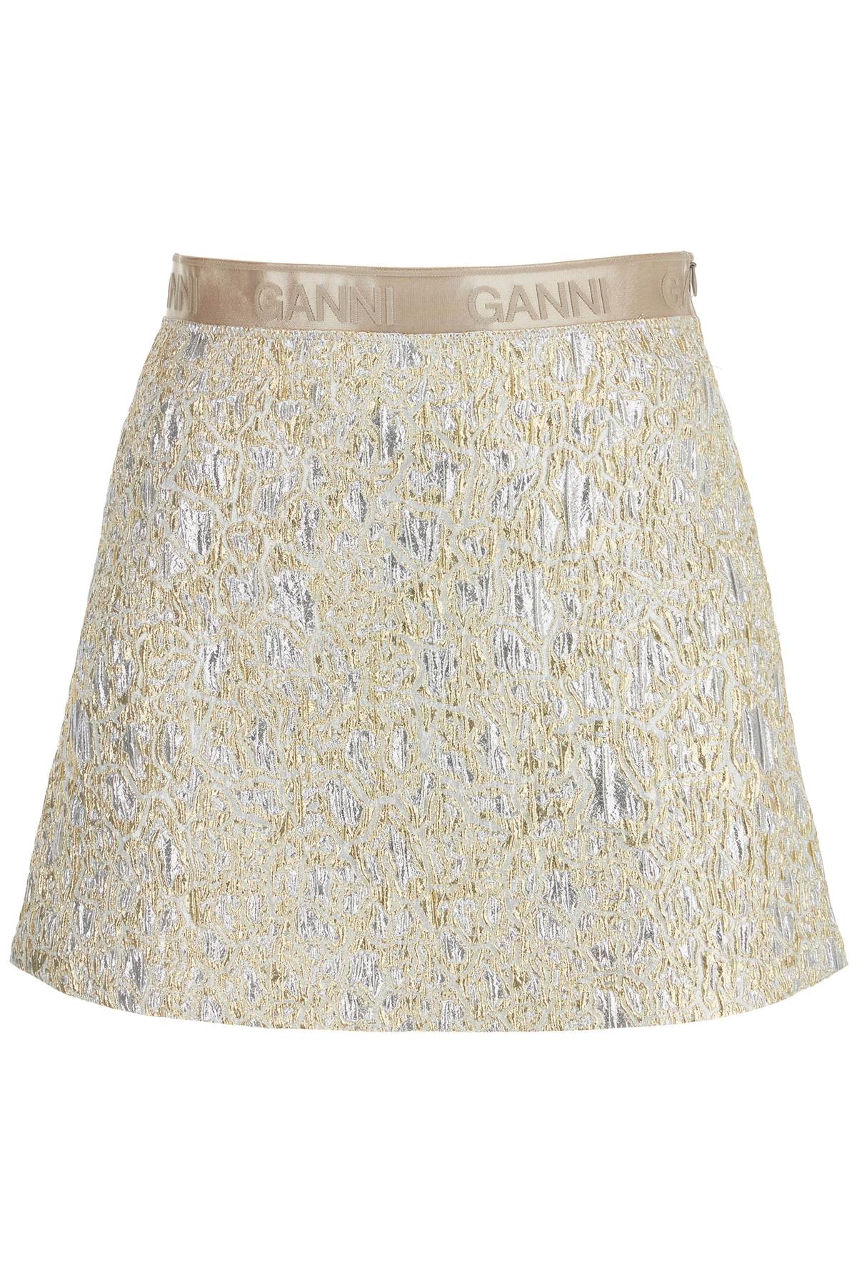 Metallic Cloquã Mini Skirt