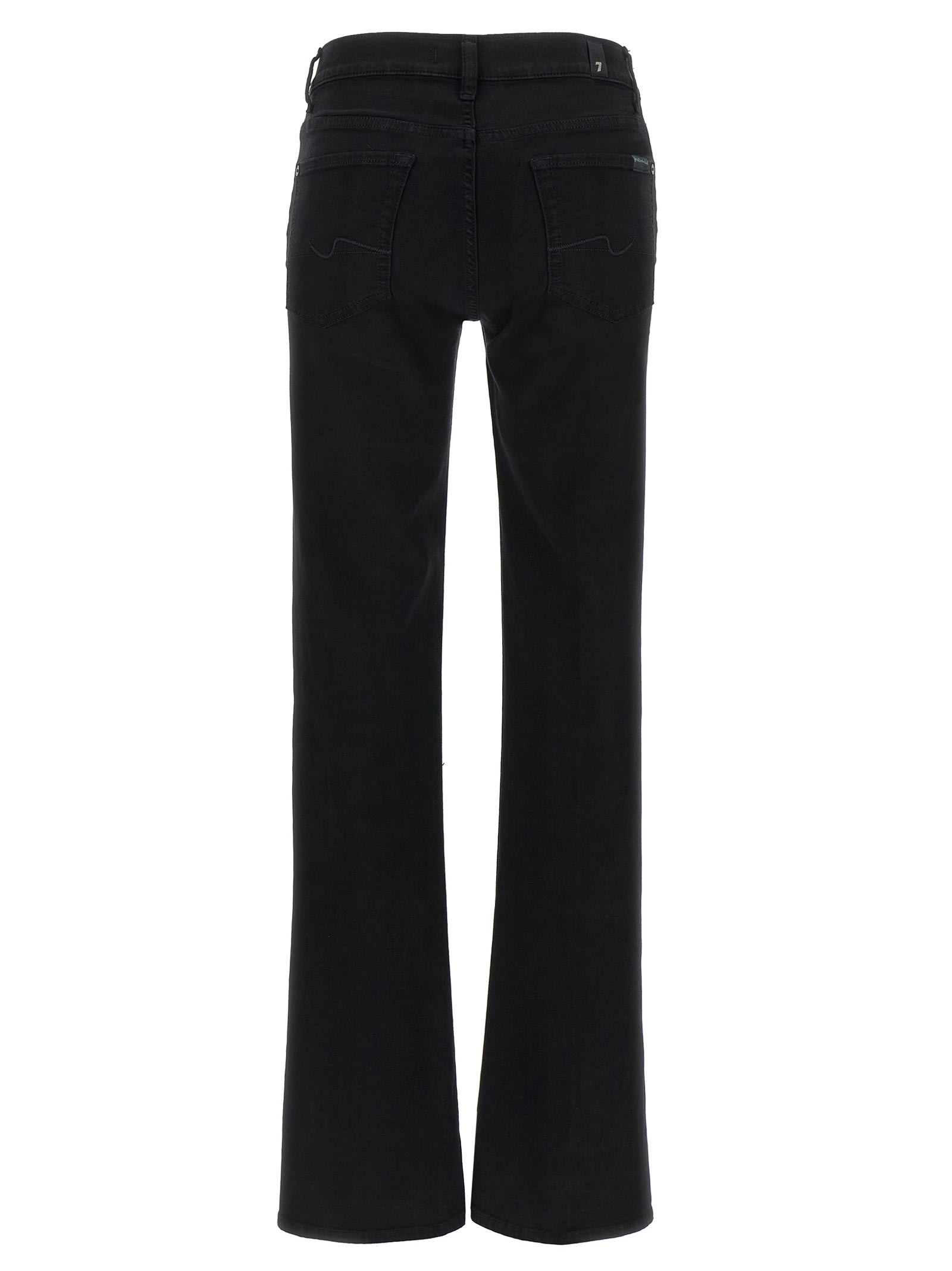 7 For All Mankind Flared Jeans With Pockets And Loops In Black