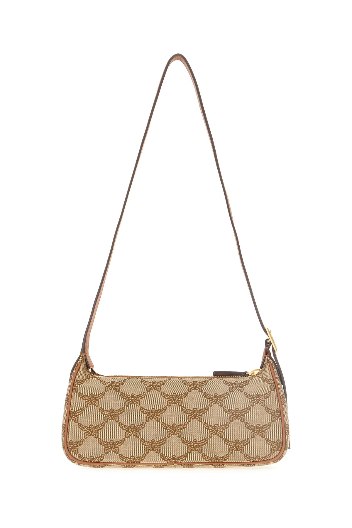 Shop Mcm Printed Canvas Shoulder Bag In Ig