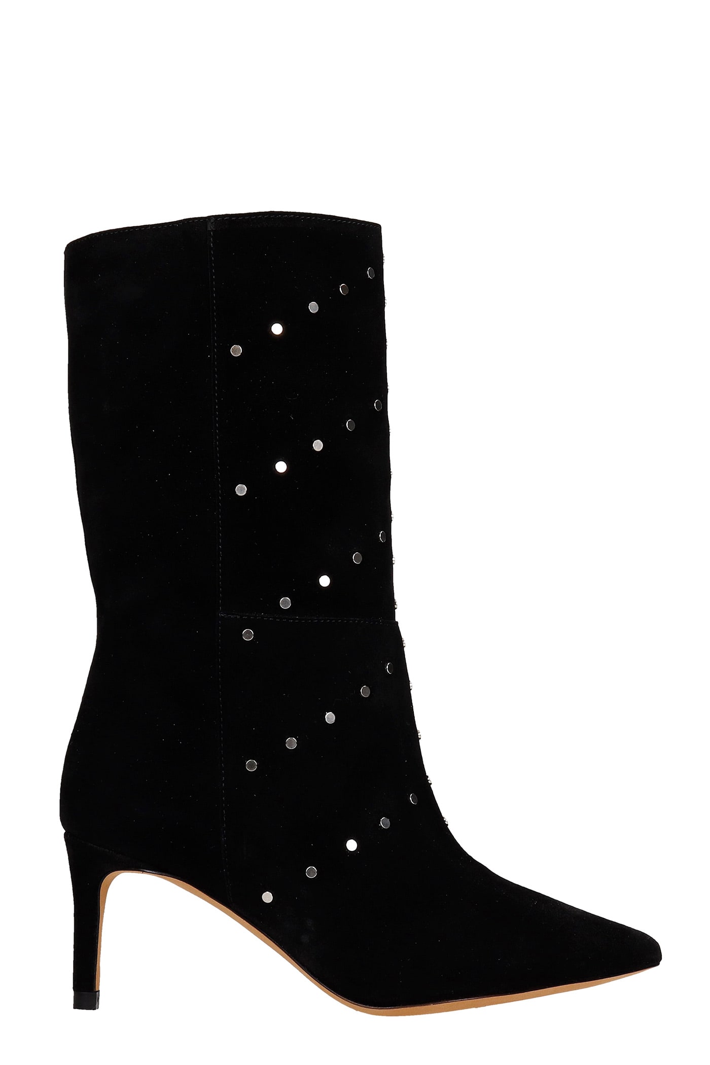 IRO Milow High Heels Ankle Boots In Black Suede