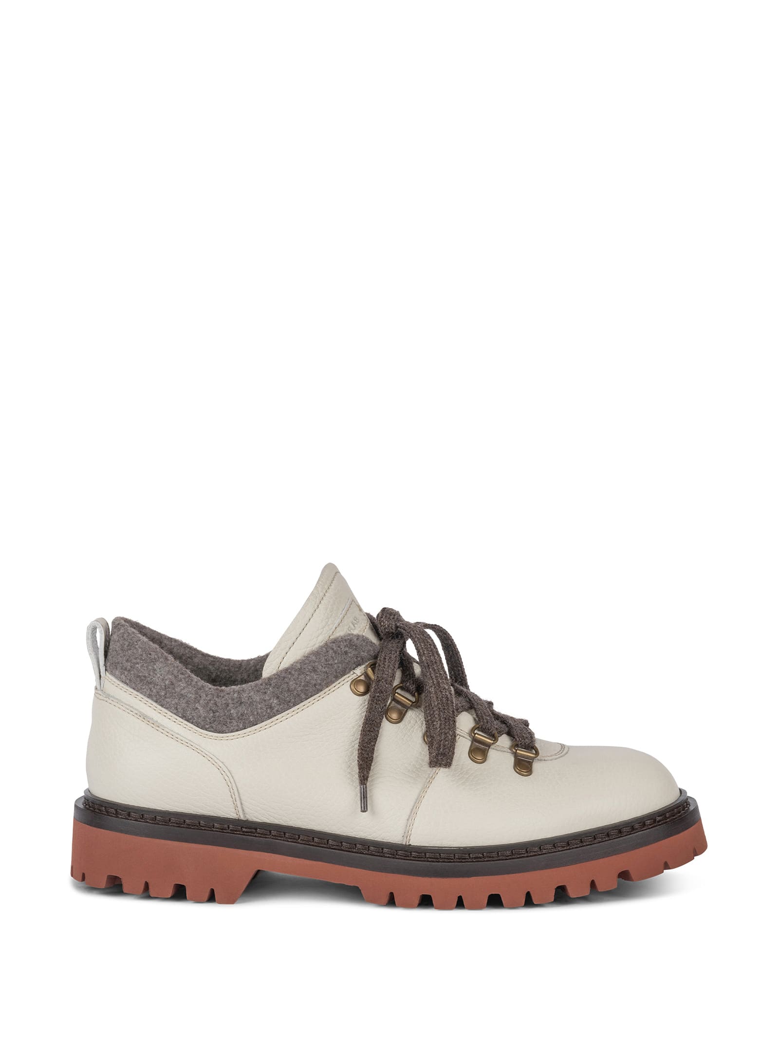 Pedula Off White Dove Gray And Rubber Sole