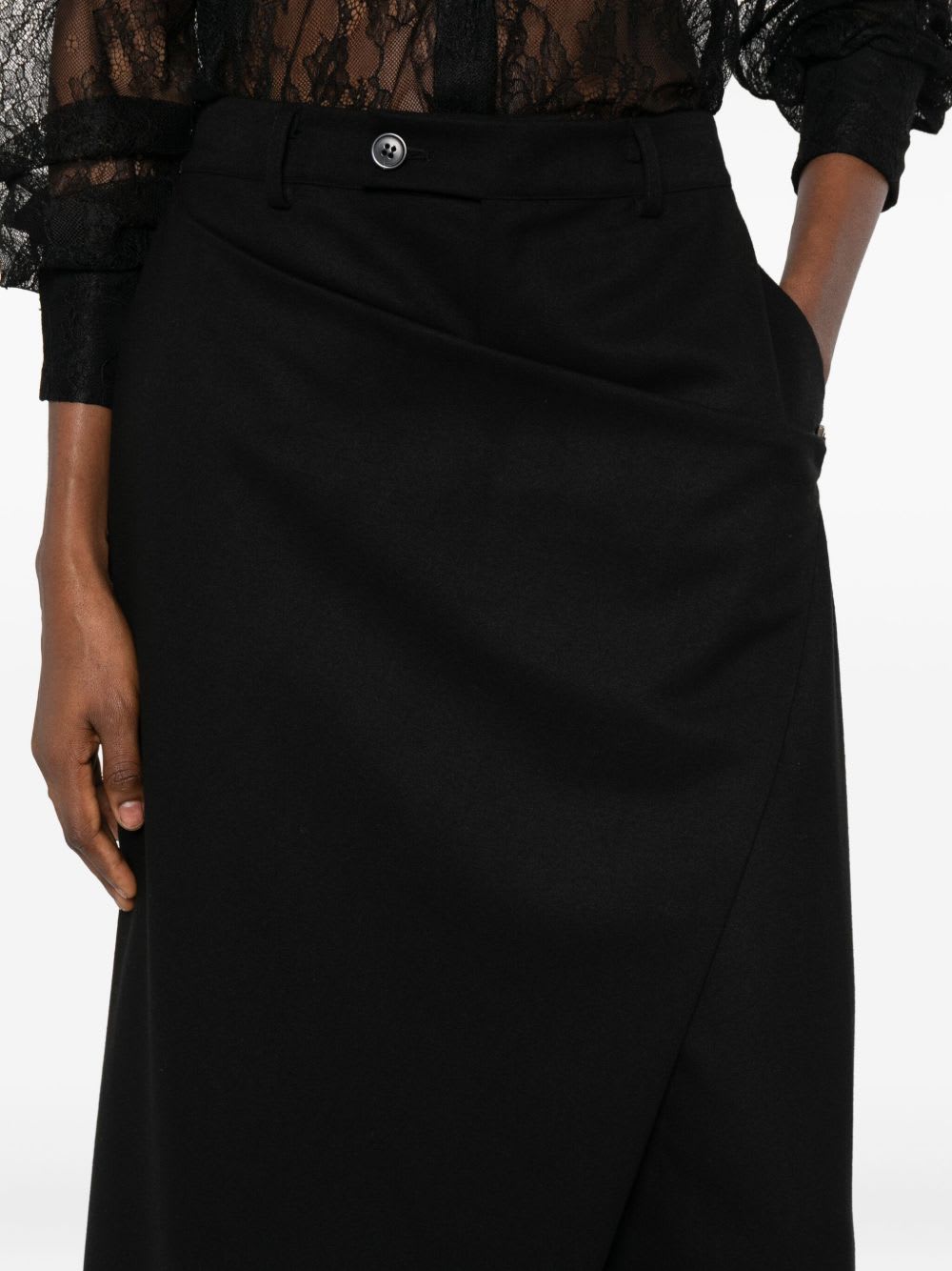 The Nina Studio Wrap Pants In Black