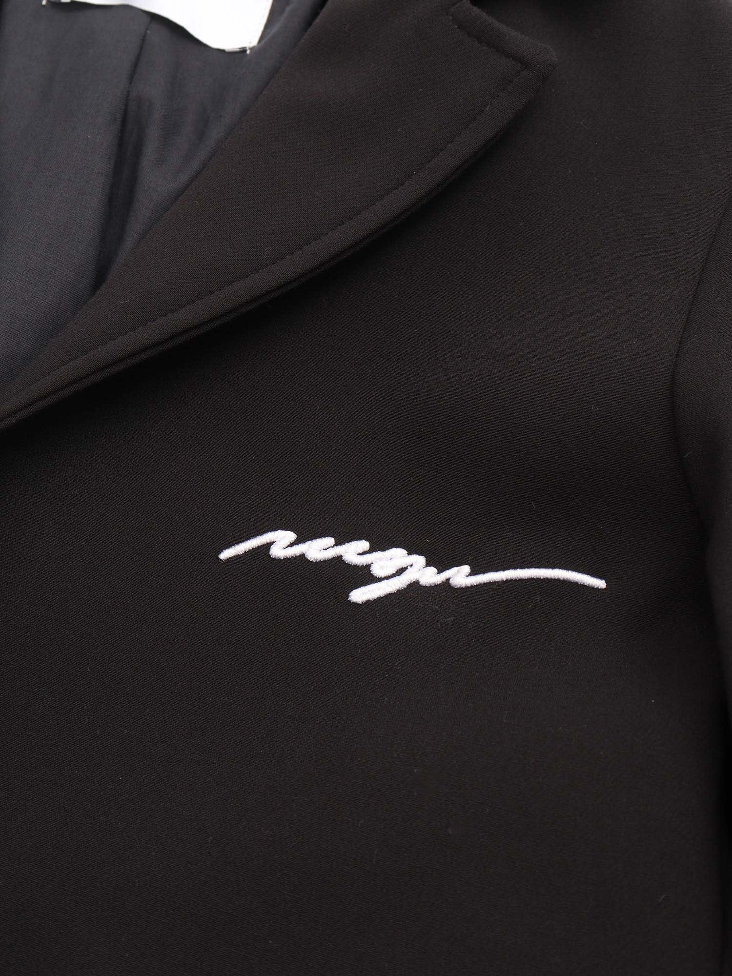 Msgm Fabric Tecnical Blazer  Girl Nero/black In Black