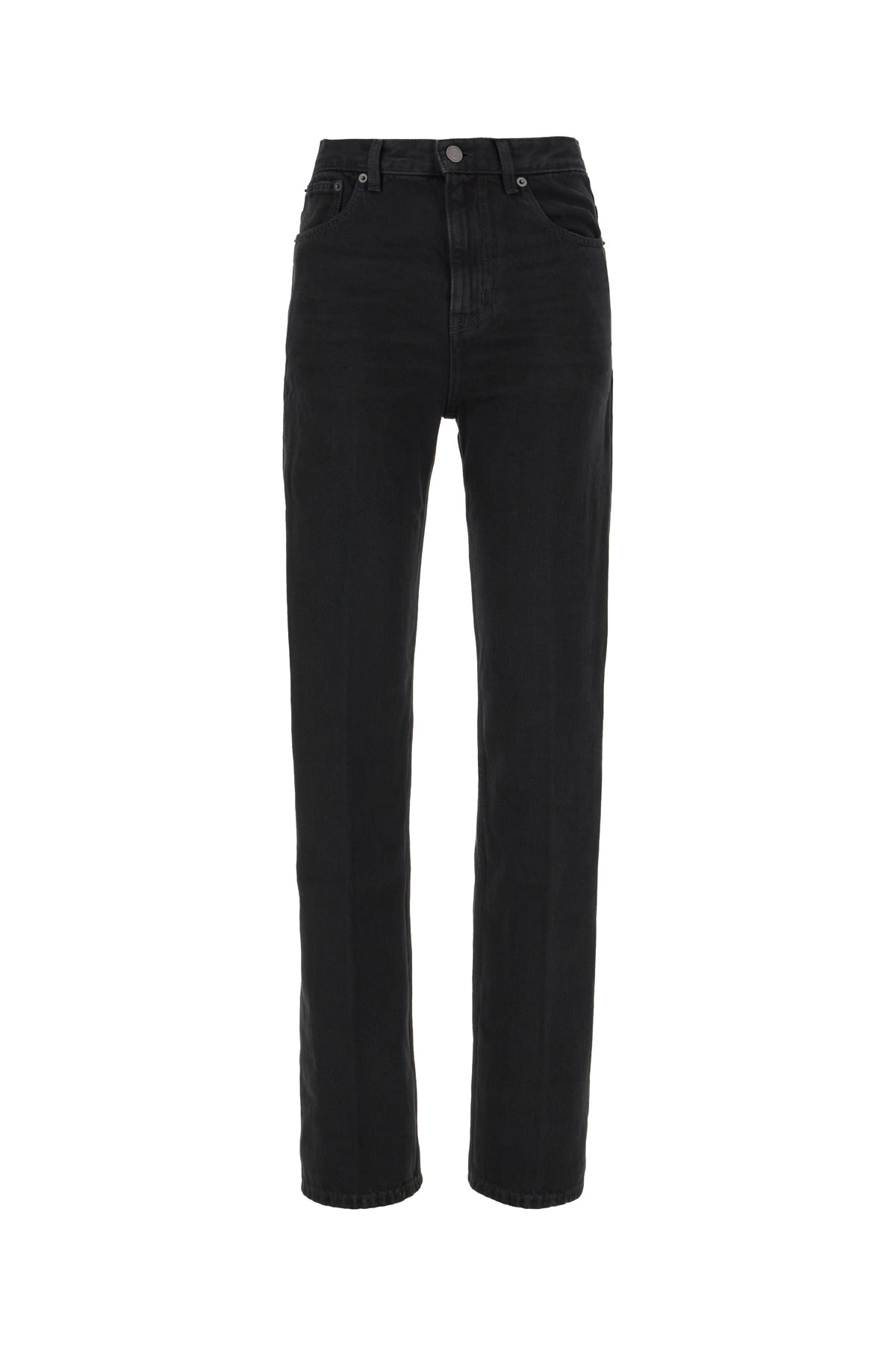 Saint Laurent Black Denim Jeans In Plain Carbon Black