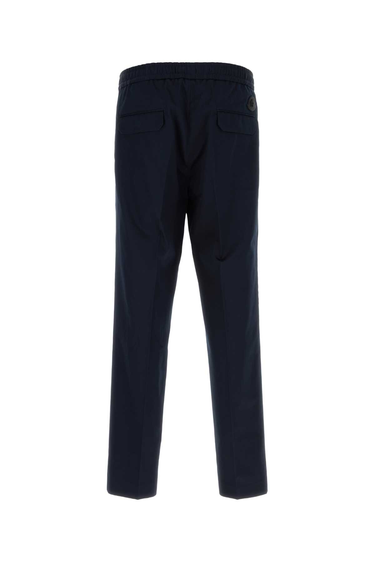 Shop Moncler Midnight Blue Cotton Pant In 774