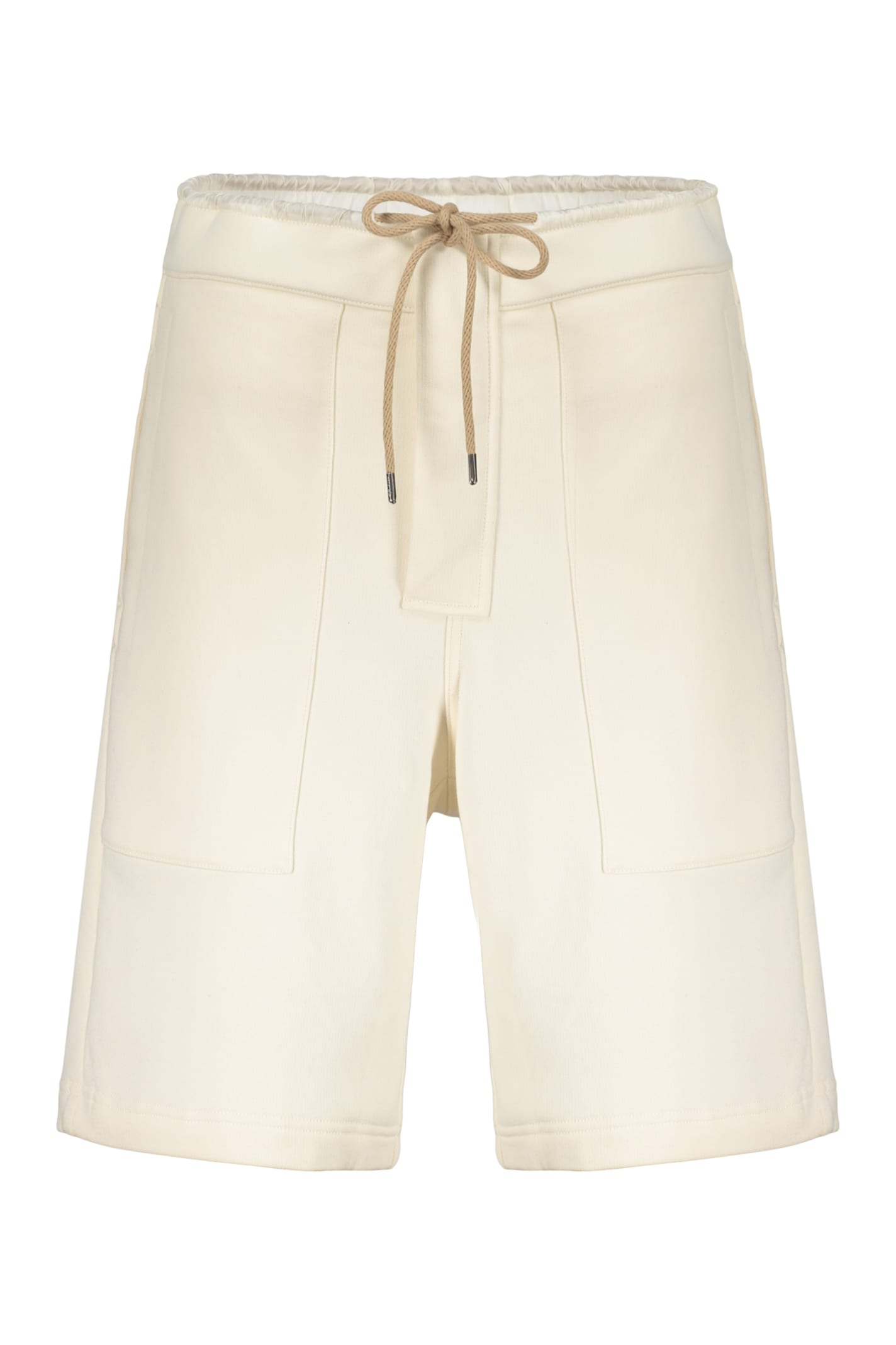 Shop Ambush Cotton Bermuda Shorts In Ecru