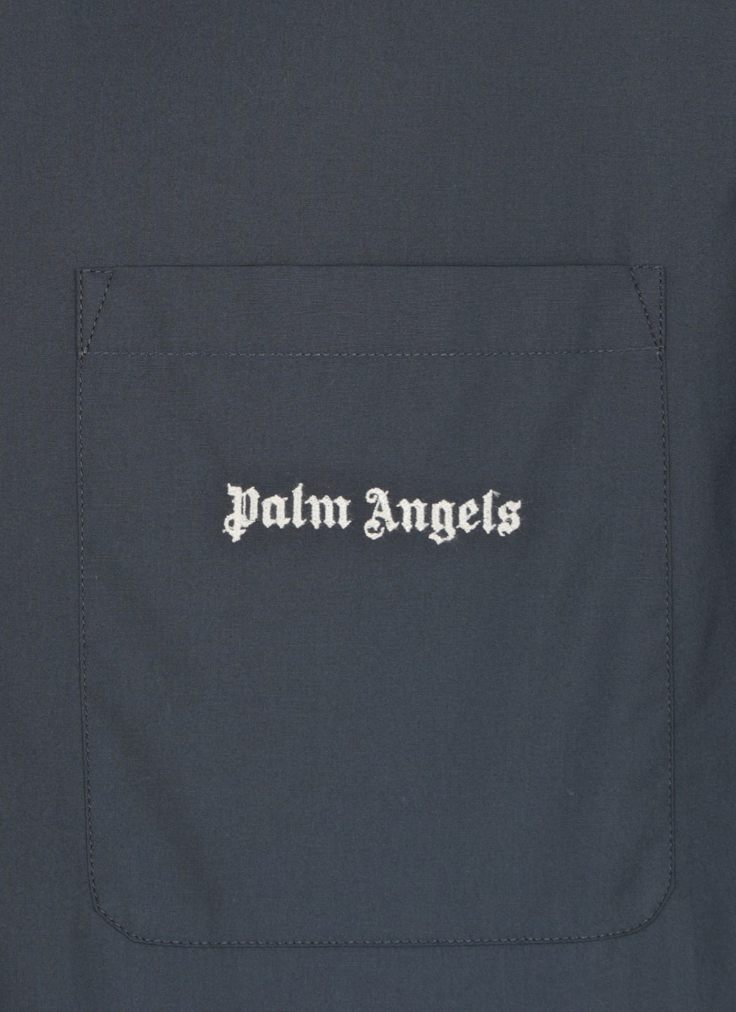 Shop Palm Angels Shirt With Logo In Blue