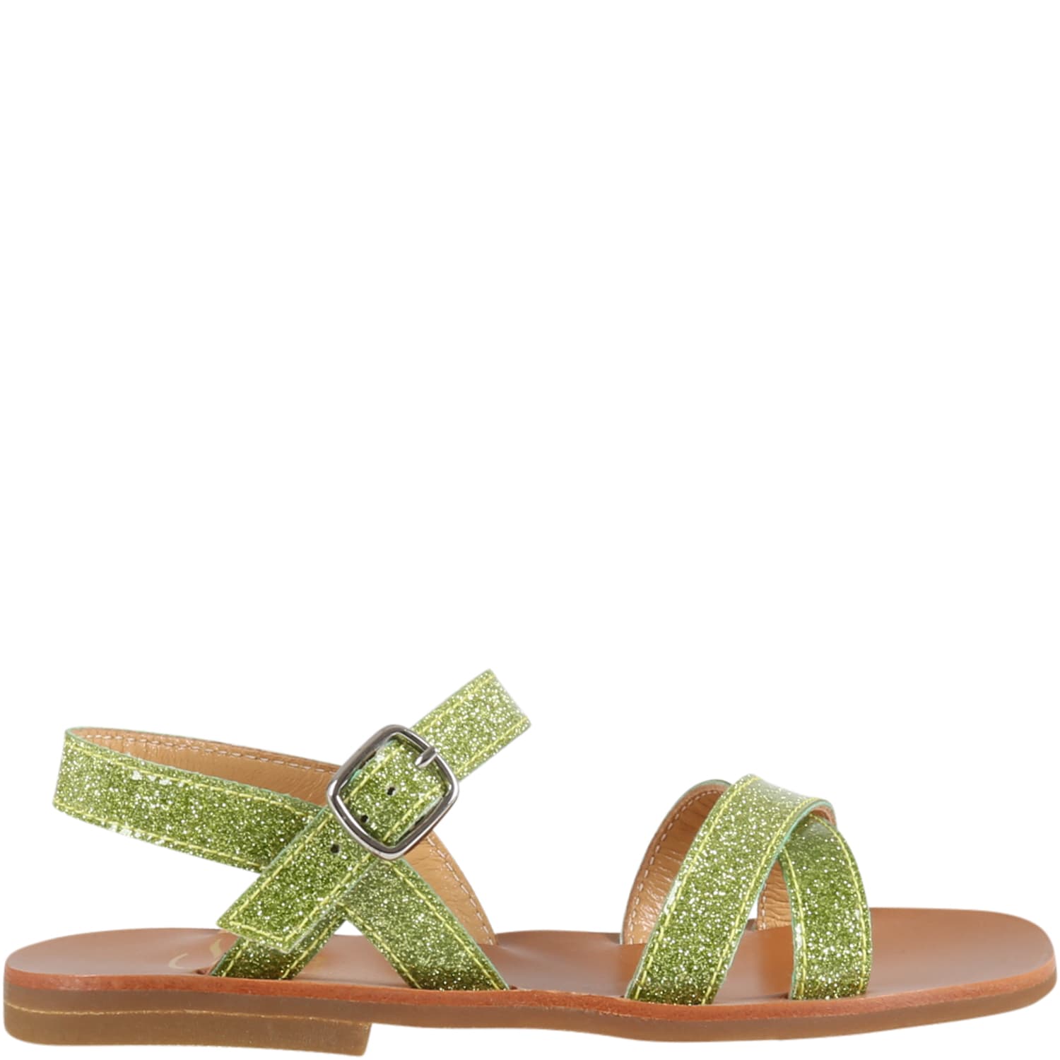 Gallucci Green Sandals For Girl